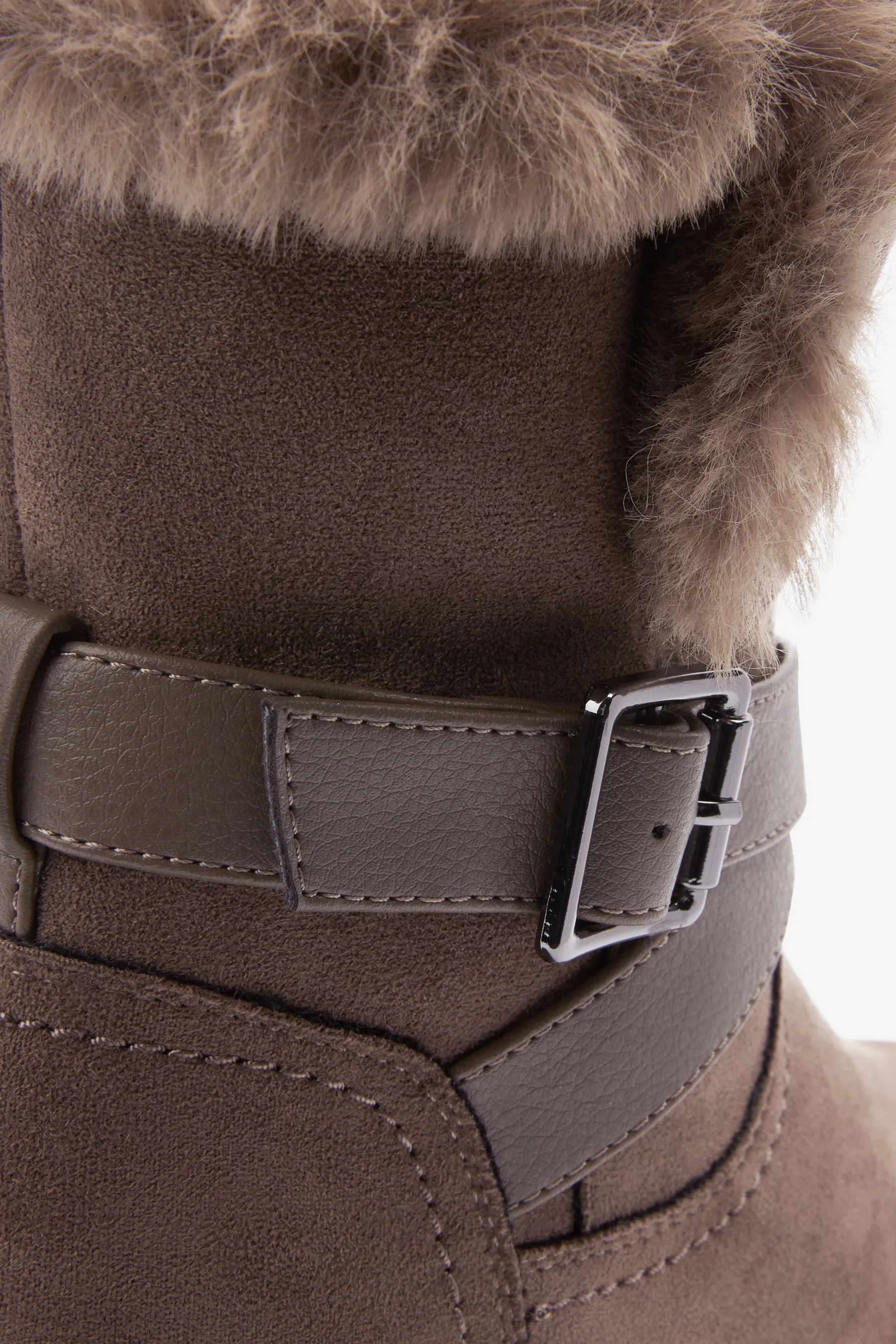 Forever Comfort® - Stivali con fibbia e fodera in pelliccia sintetica