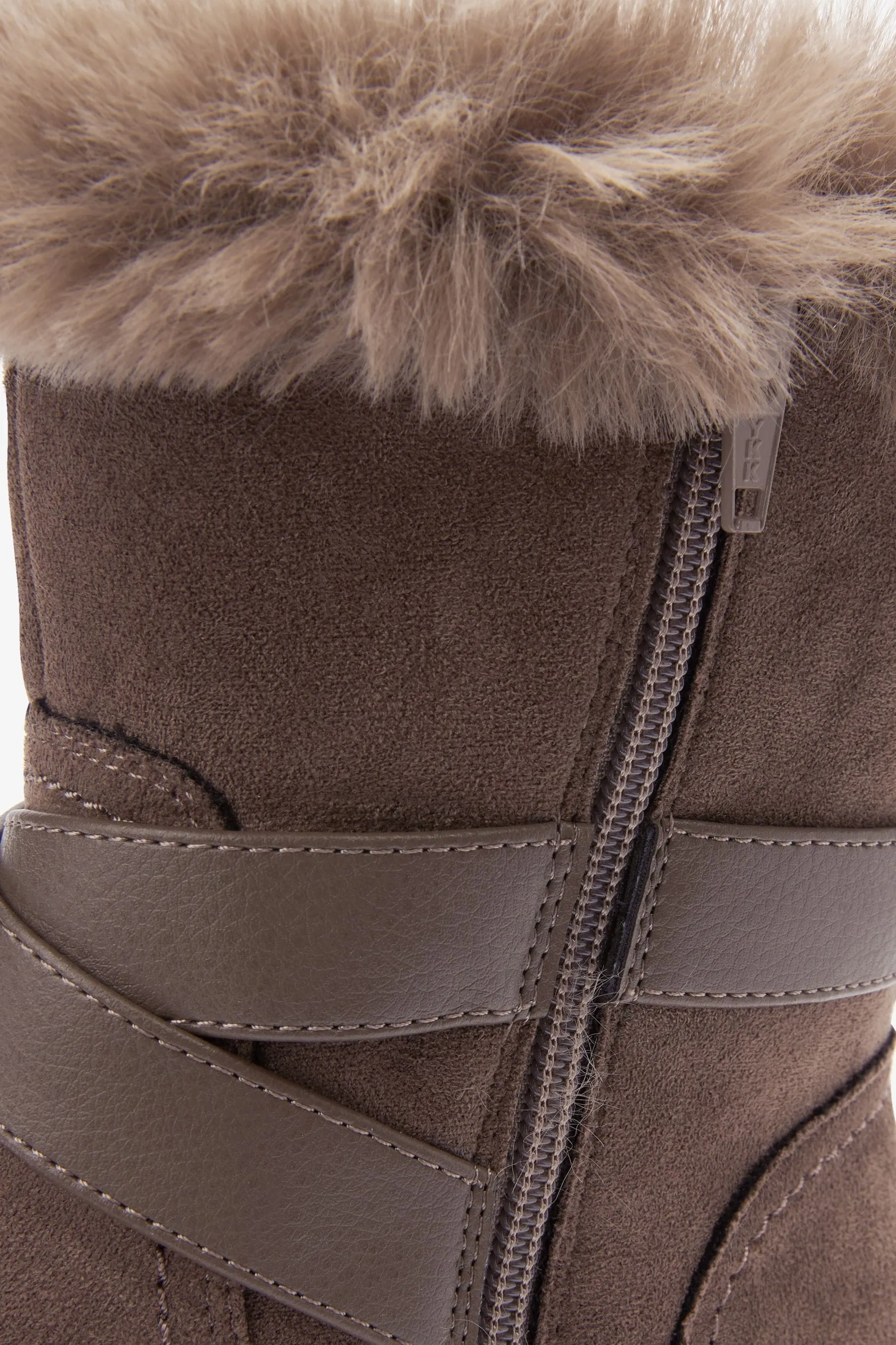 Forever Comfort® - Stivali con fibbia e fodera in pelliccia sintetica