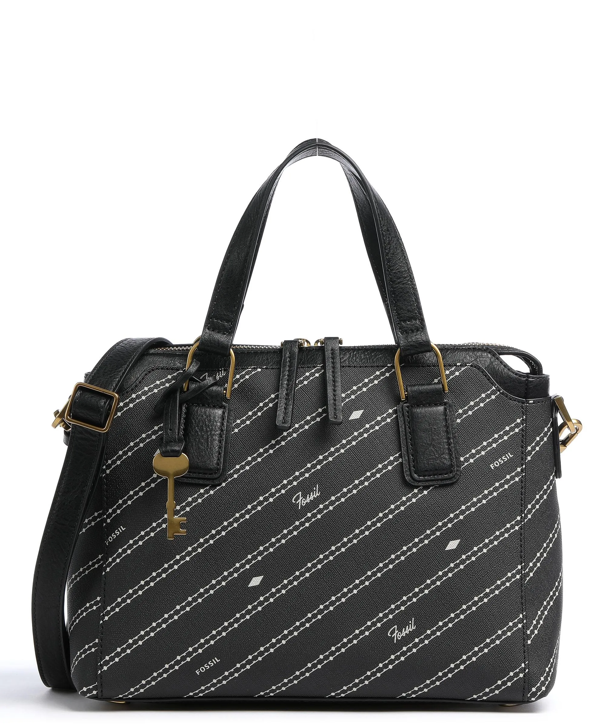  Fossil Jacqueline Borsa a mano pelle sintetica nero  