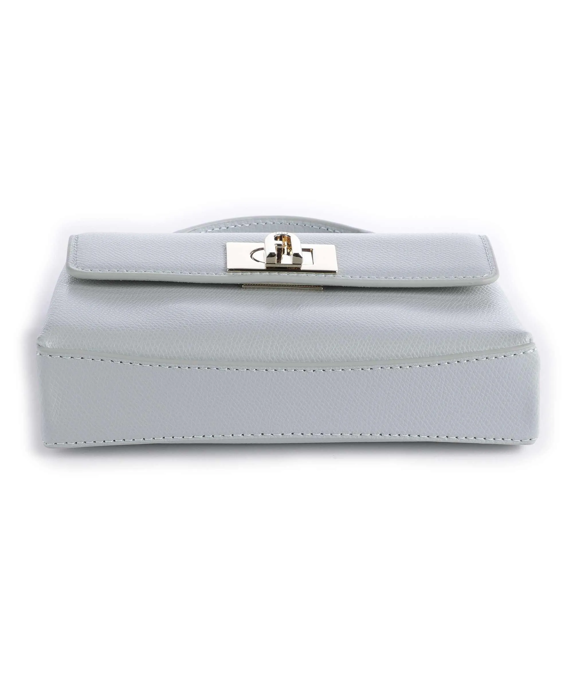  Furla 1927 Mini Borsa a tracolla pelle granulata blu chiaro  