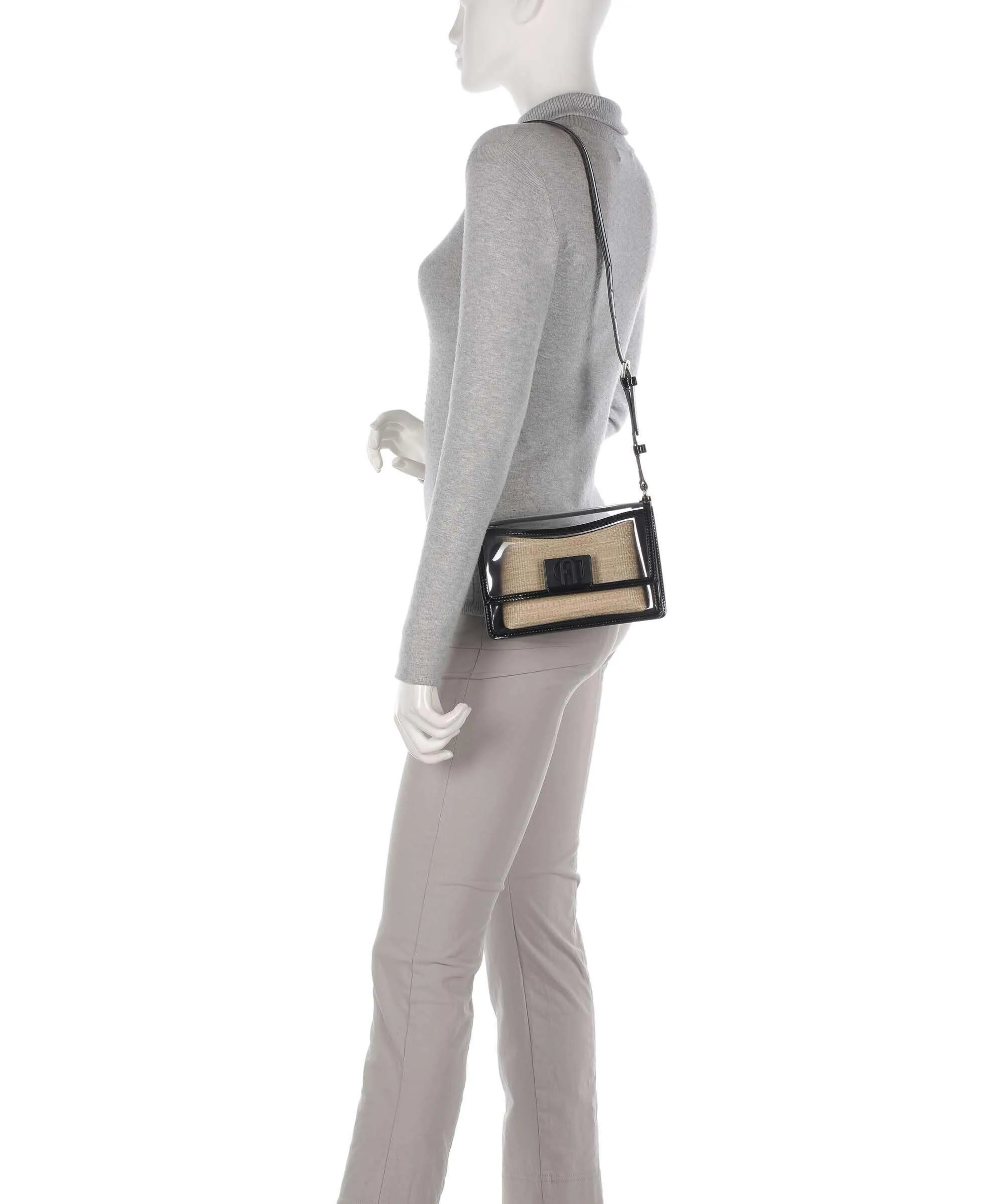  Furla 1927 Mini Borsa a tracolla plastica nero  