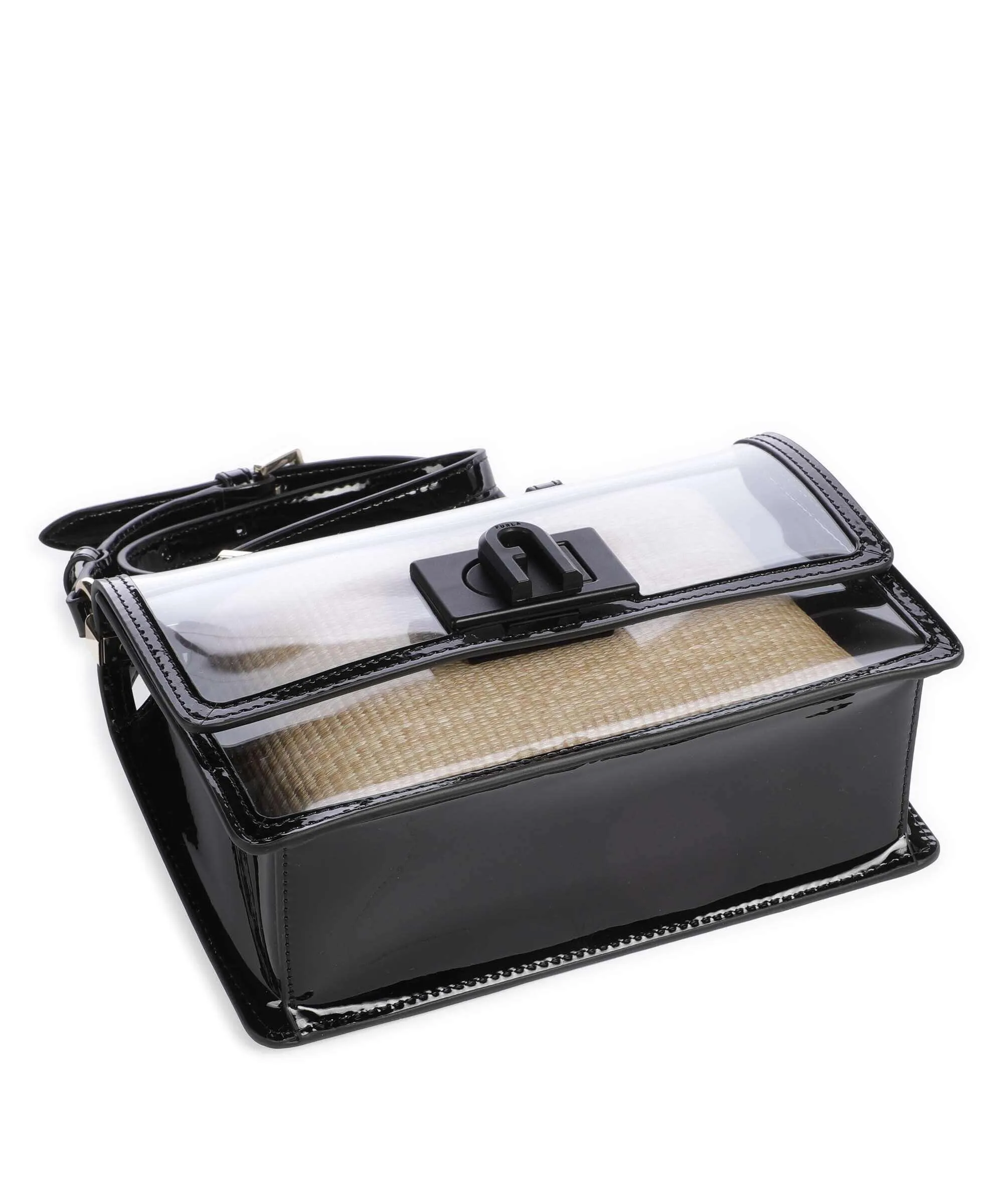  Furla 1927 Mini Borsa a tracolla plastica nero  