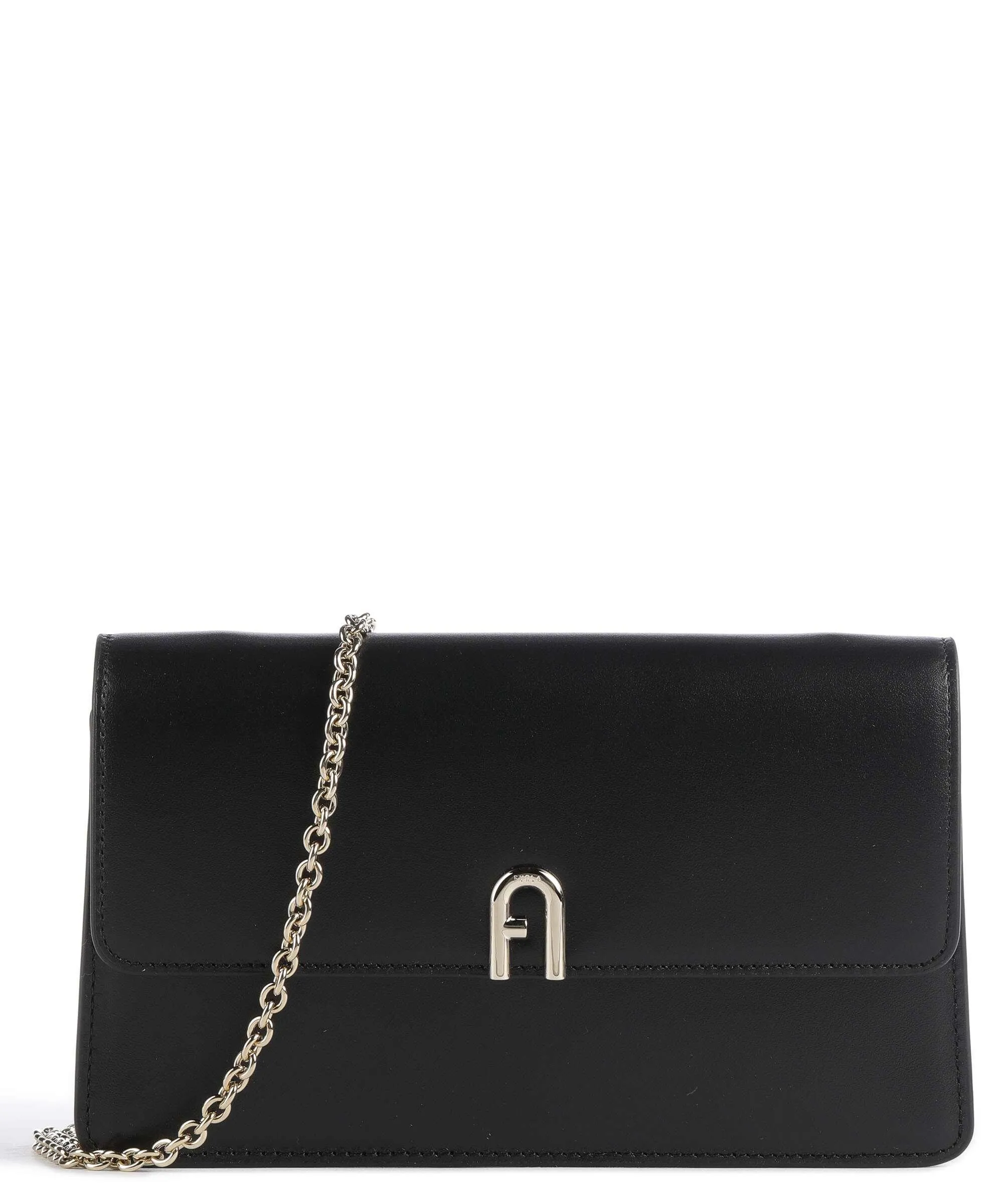  Furla Diamante Mini Borsa a tracolla pelle liscia nero  
