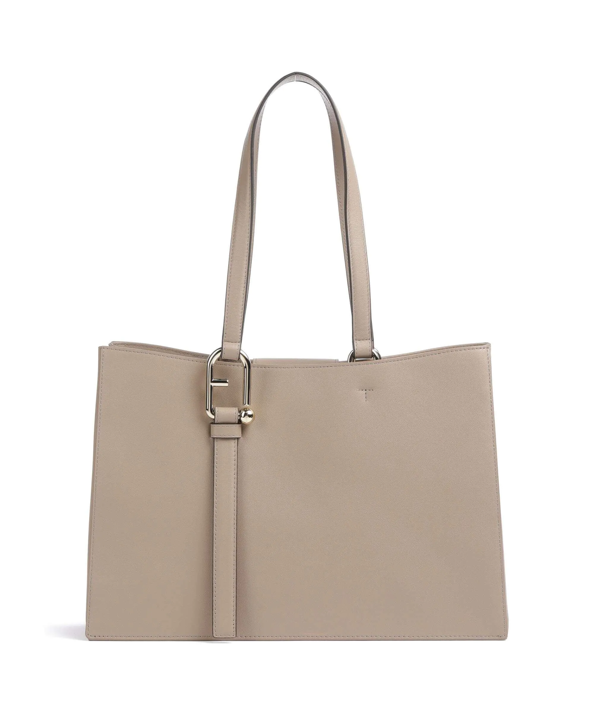  Furla Nuvola L Borsa shopper pelle a grana fine taupe  