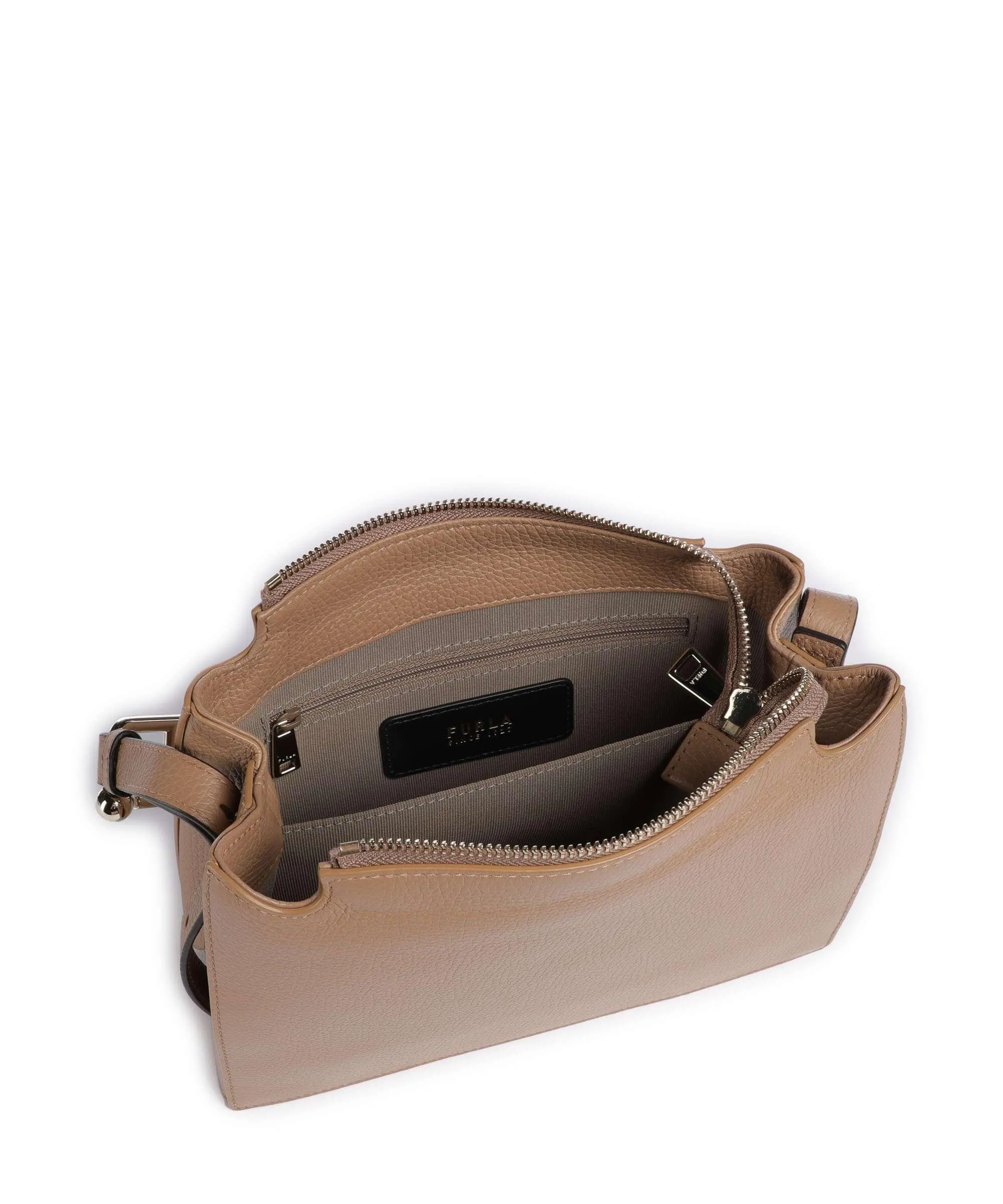  Furla Nuvola S Borsa a tracolla pelle granulata marrone chiaro  