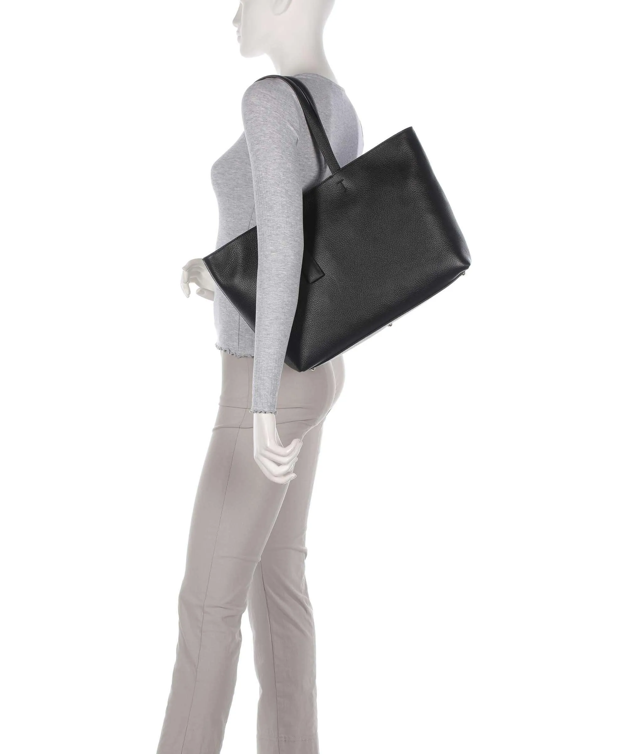  Furla Sfera L Borsa shopper pelle granulata nero  
