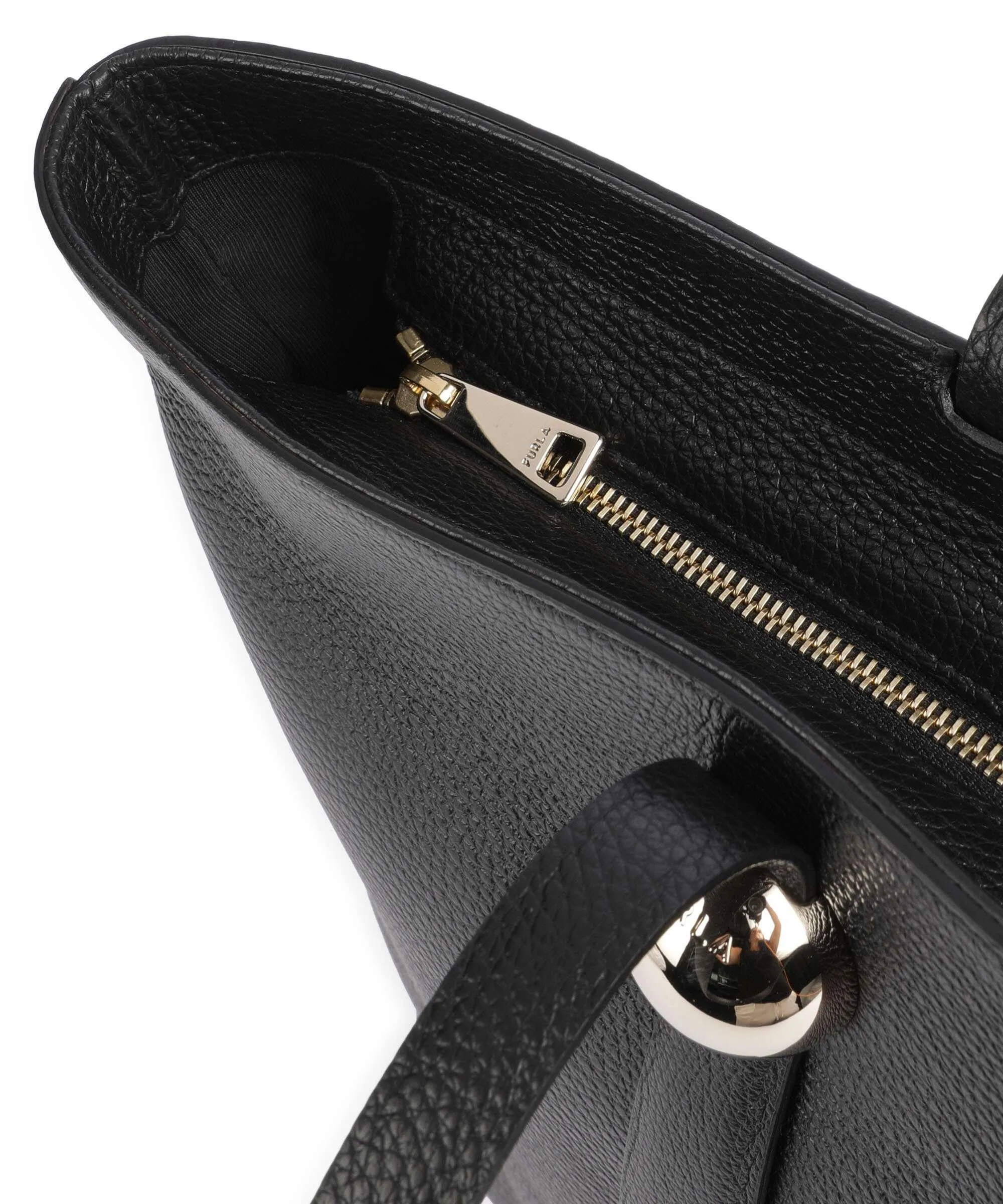  Furla Sfera L Borsa shopper pelle granulata nero  