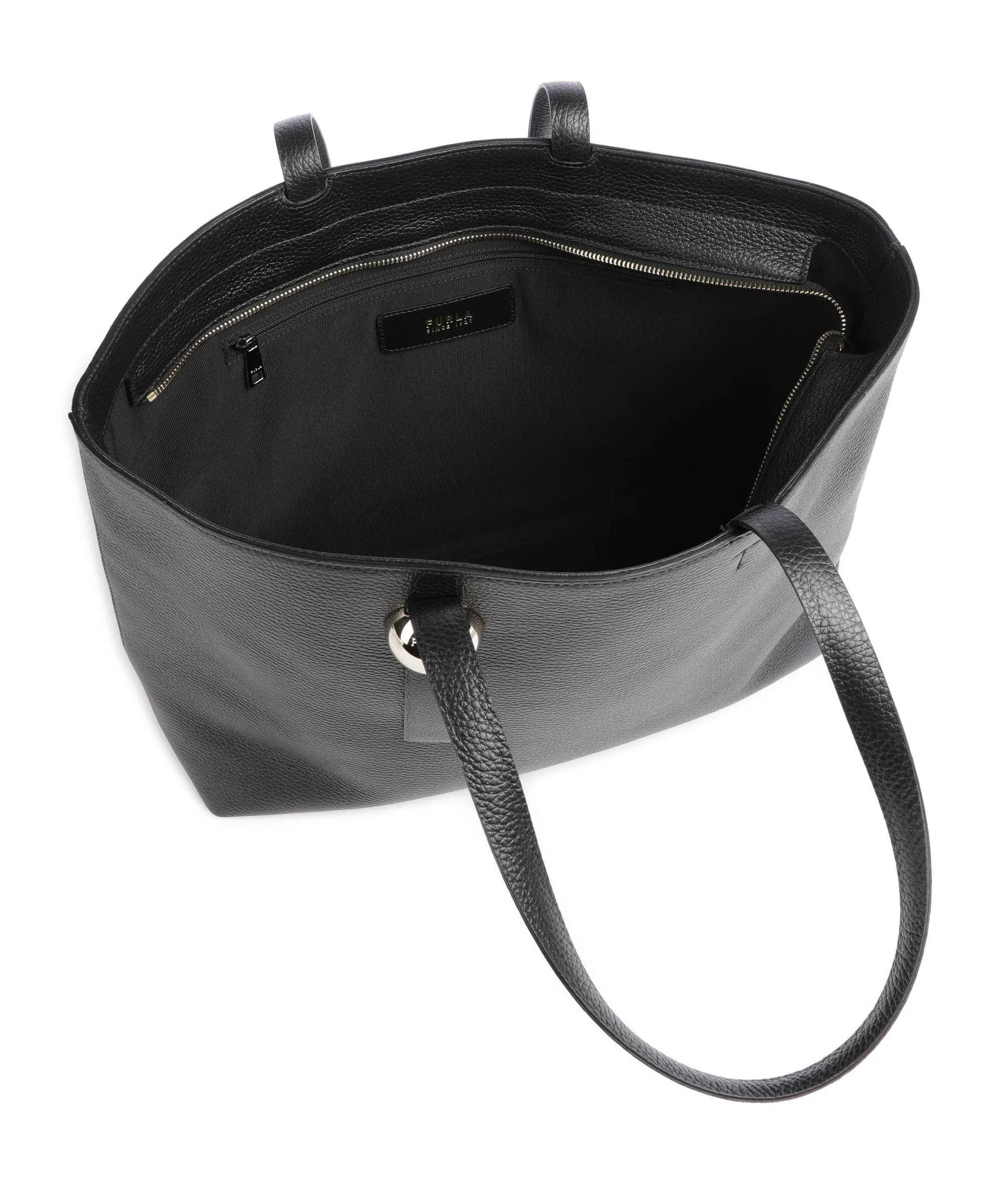  Furla Sfera L Borsa shopper pelle granulata nero  