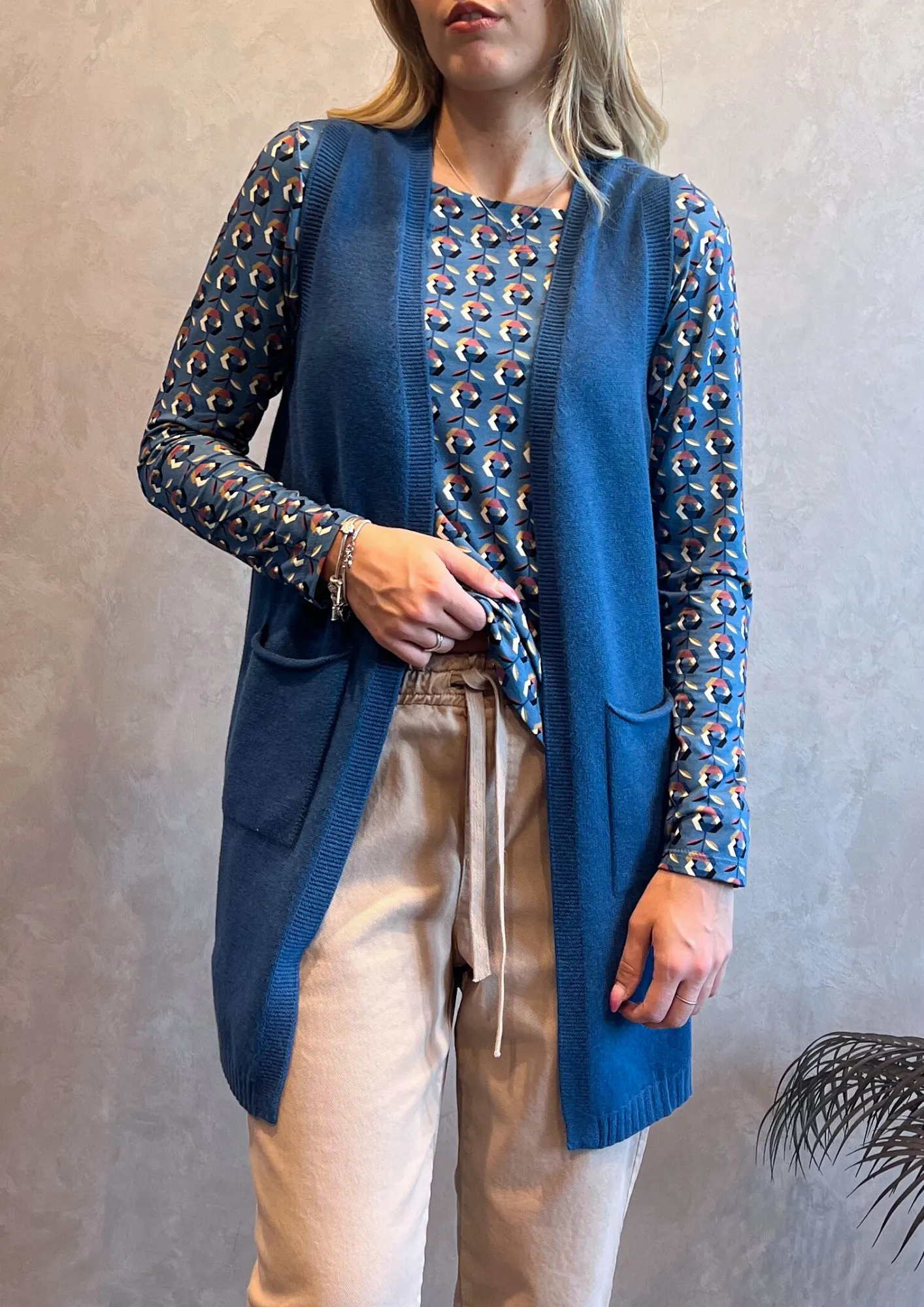 Gilet aperto Dolby con taschine
