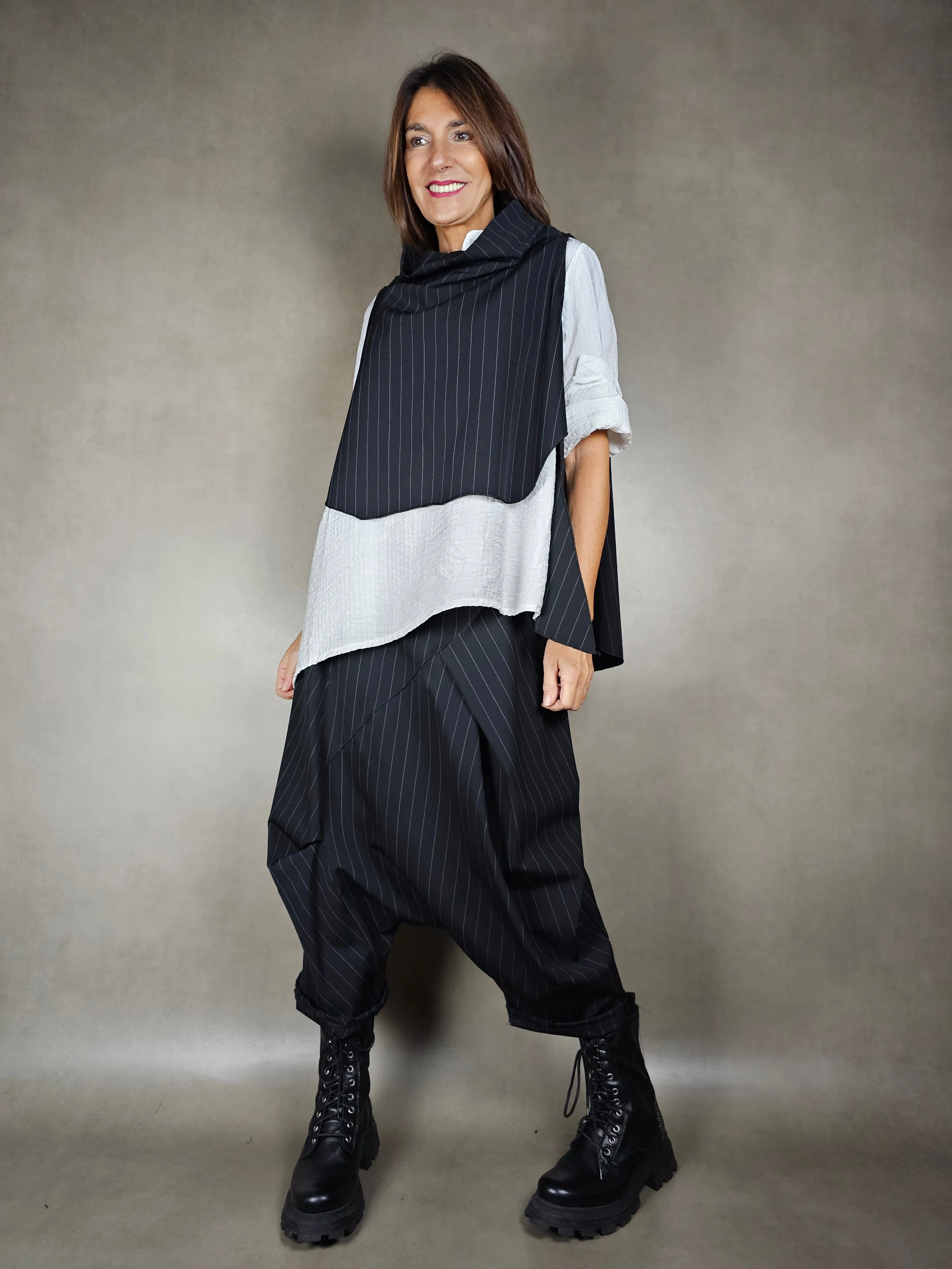 gilet cratere gessato 93ny6ea