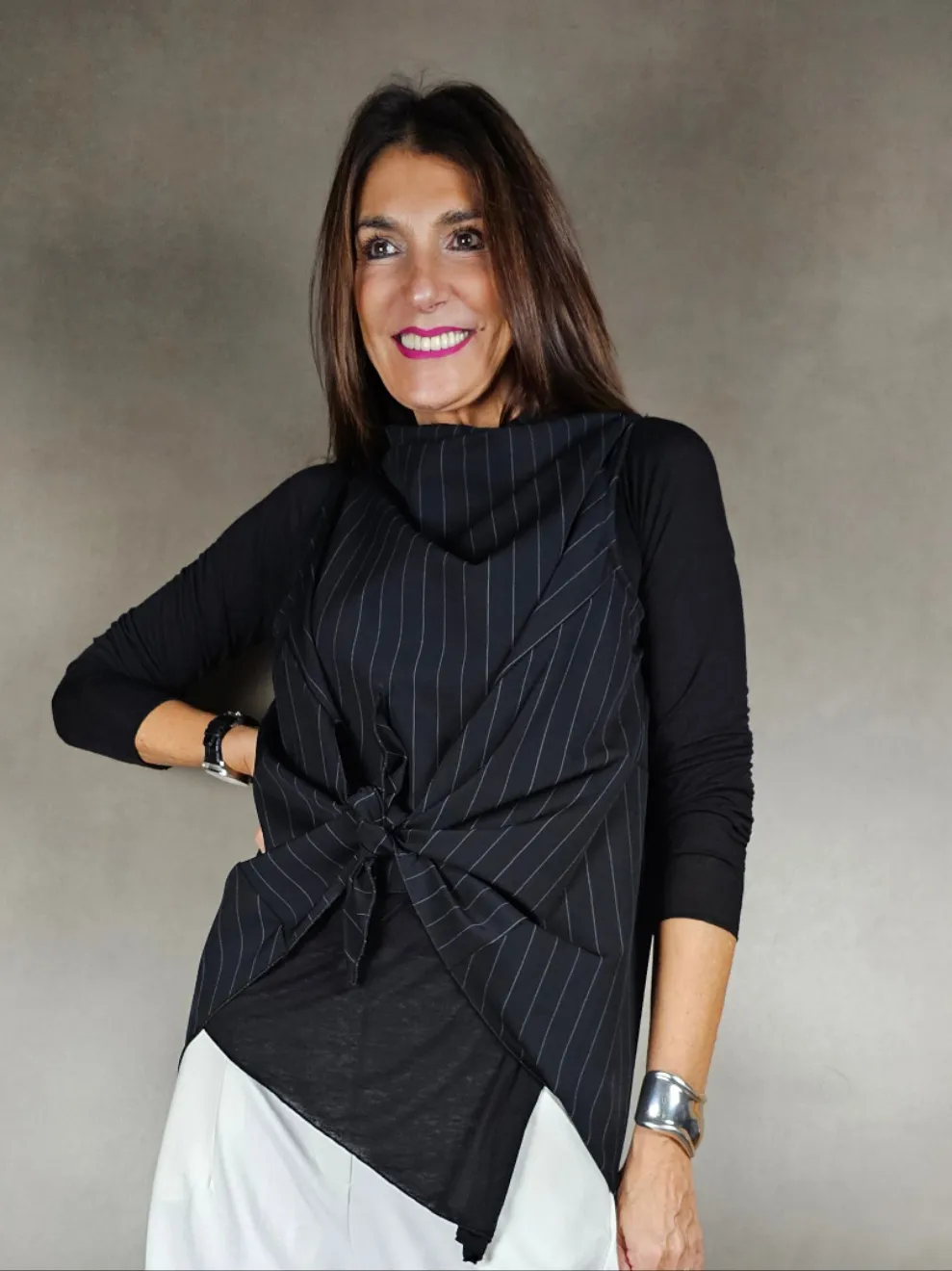 gilet cratere gessato 93ny6ea
