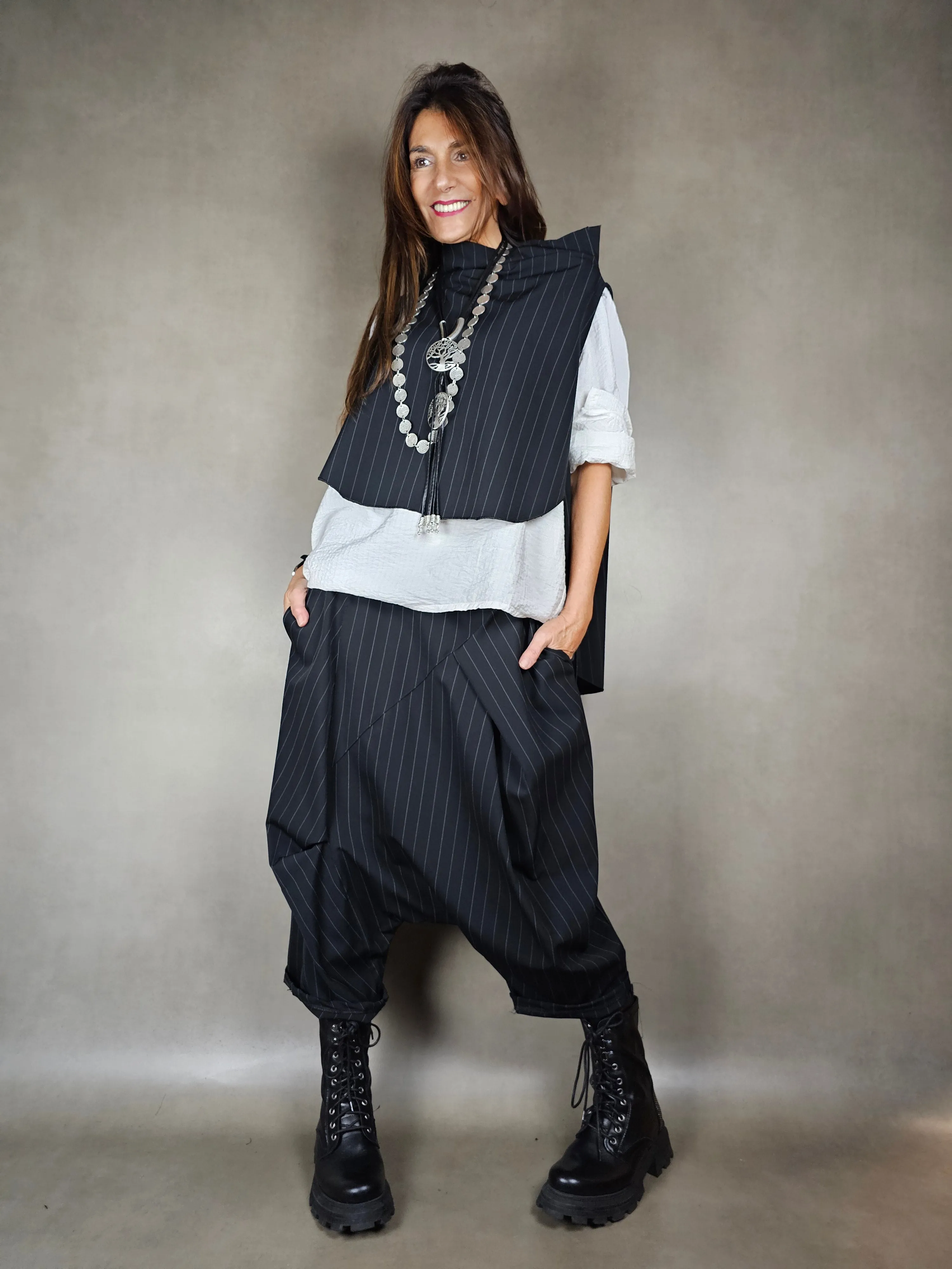 gilet cratere gessato 93ny6ea