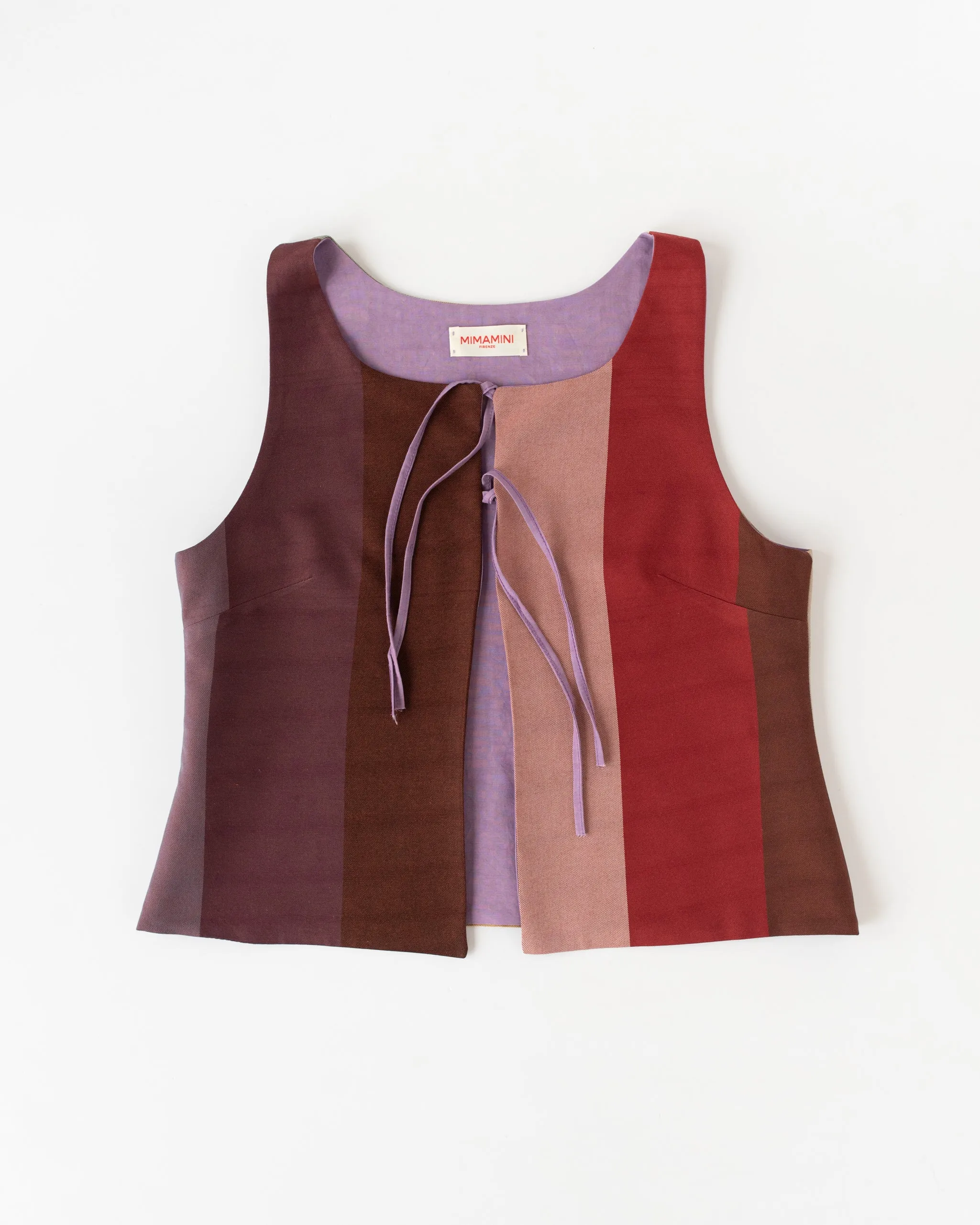 GILET FAZZOLETTO  cotone, lana e lino