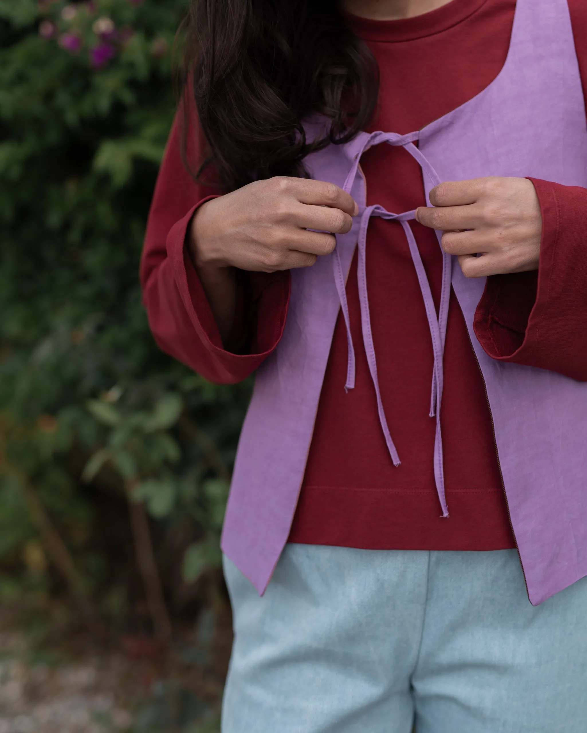 GILET FAZZOLETTO  cotone, lana e lino