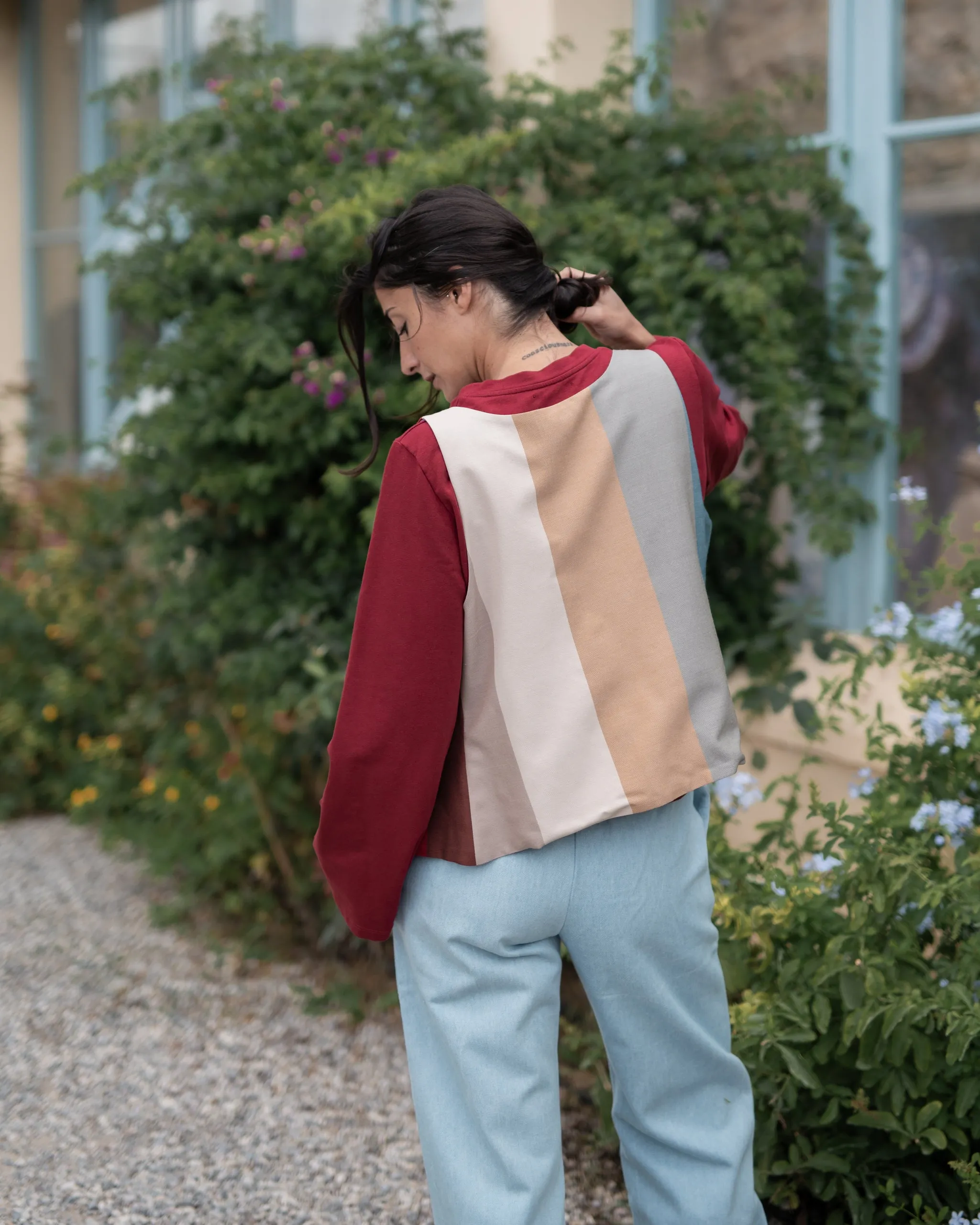 GILET FAZZOLETTO  cotone, lana e lino