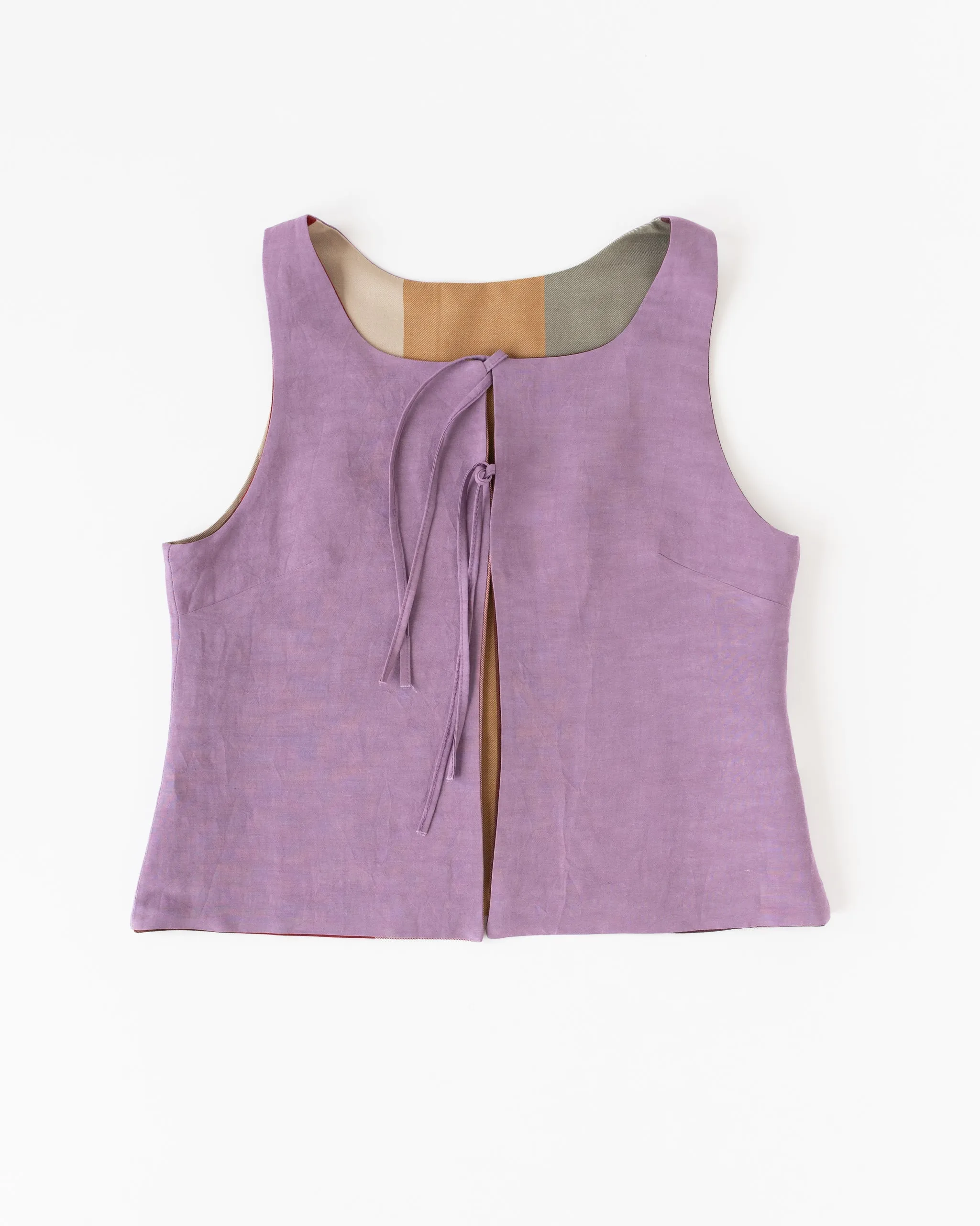 GILET FAZZOLETTO  cotone, lana e lino