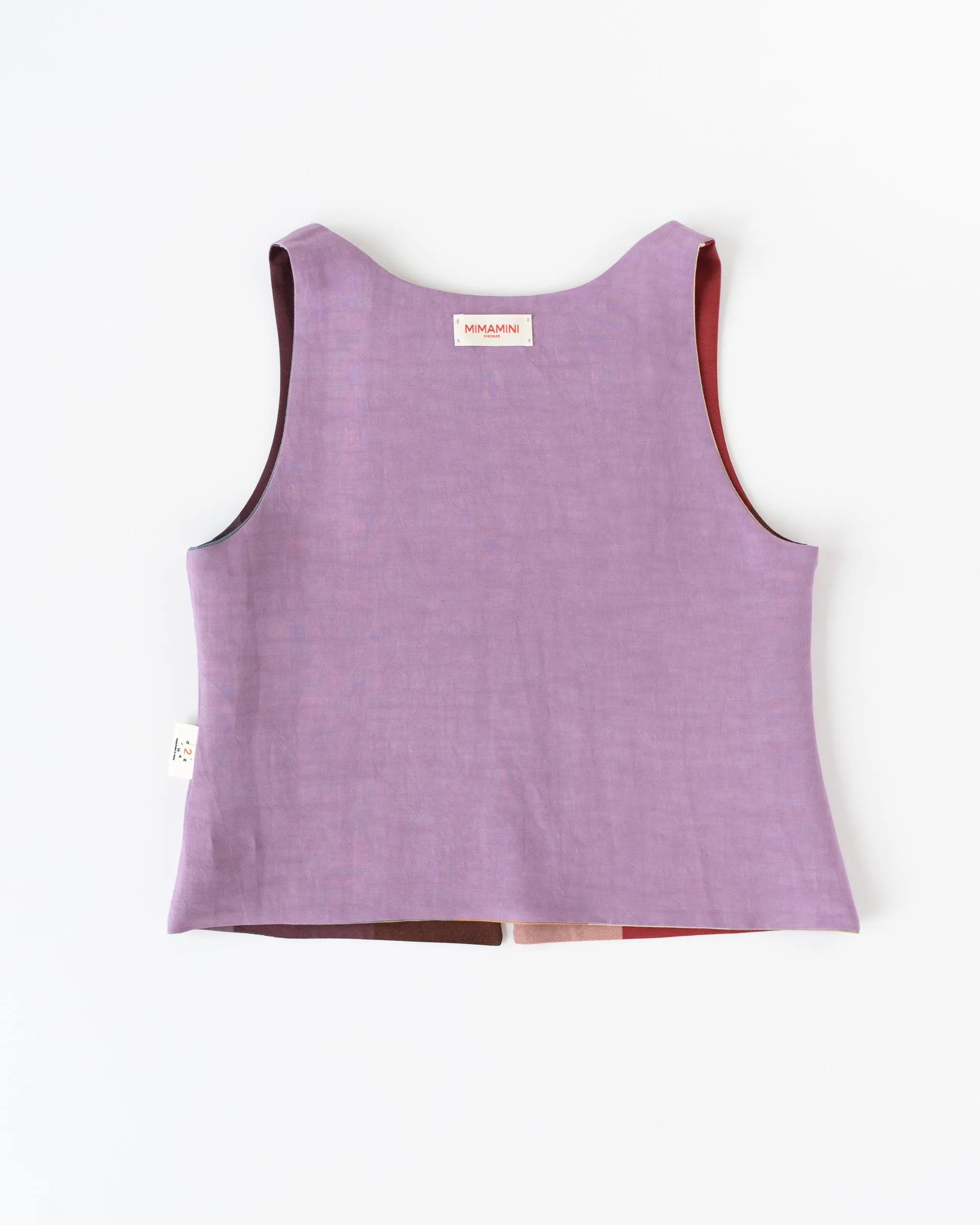 GILET FAZZOLETTO  cotone, lana e lino