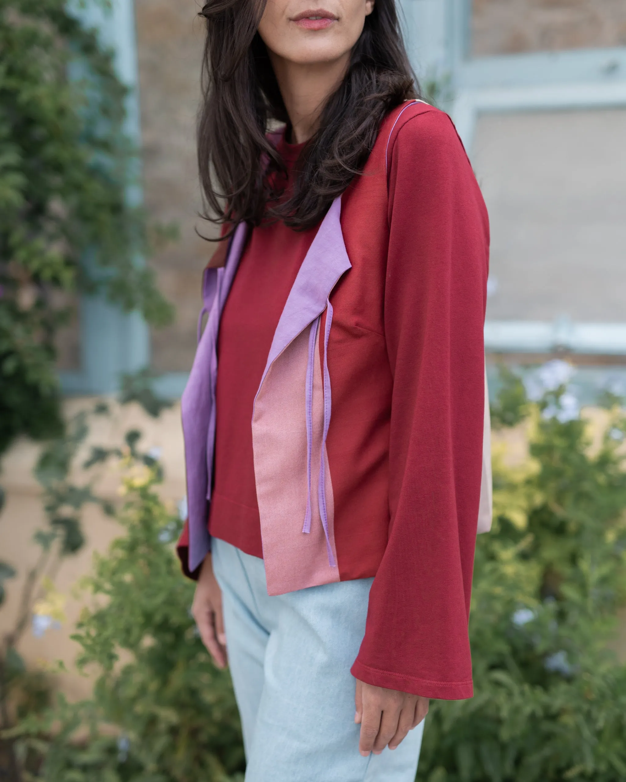 GILET FAZZOLETTO  cotone, lana e lino
