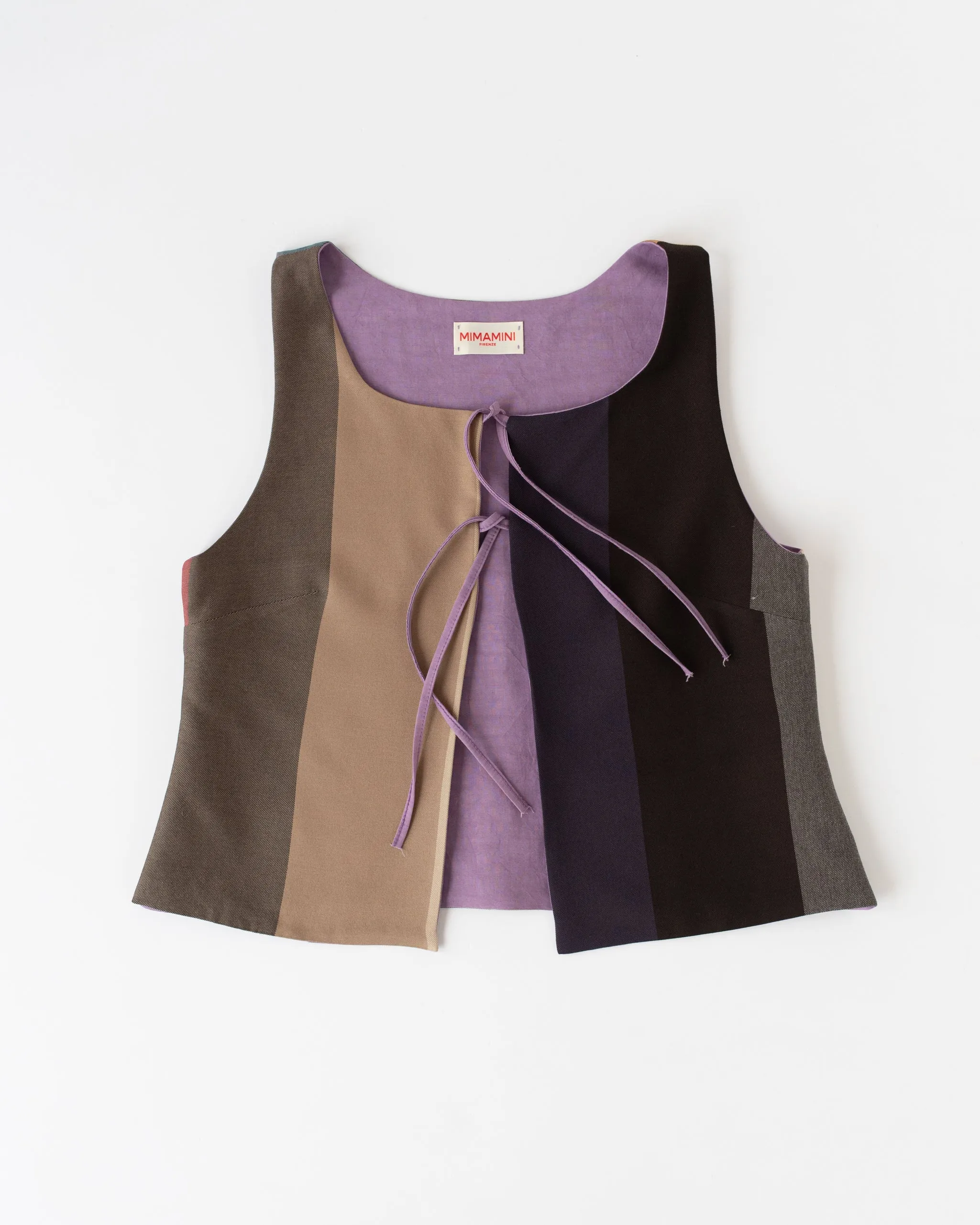 GILET FAZZOLETTO  cotone, lana e lino