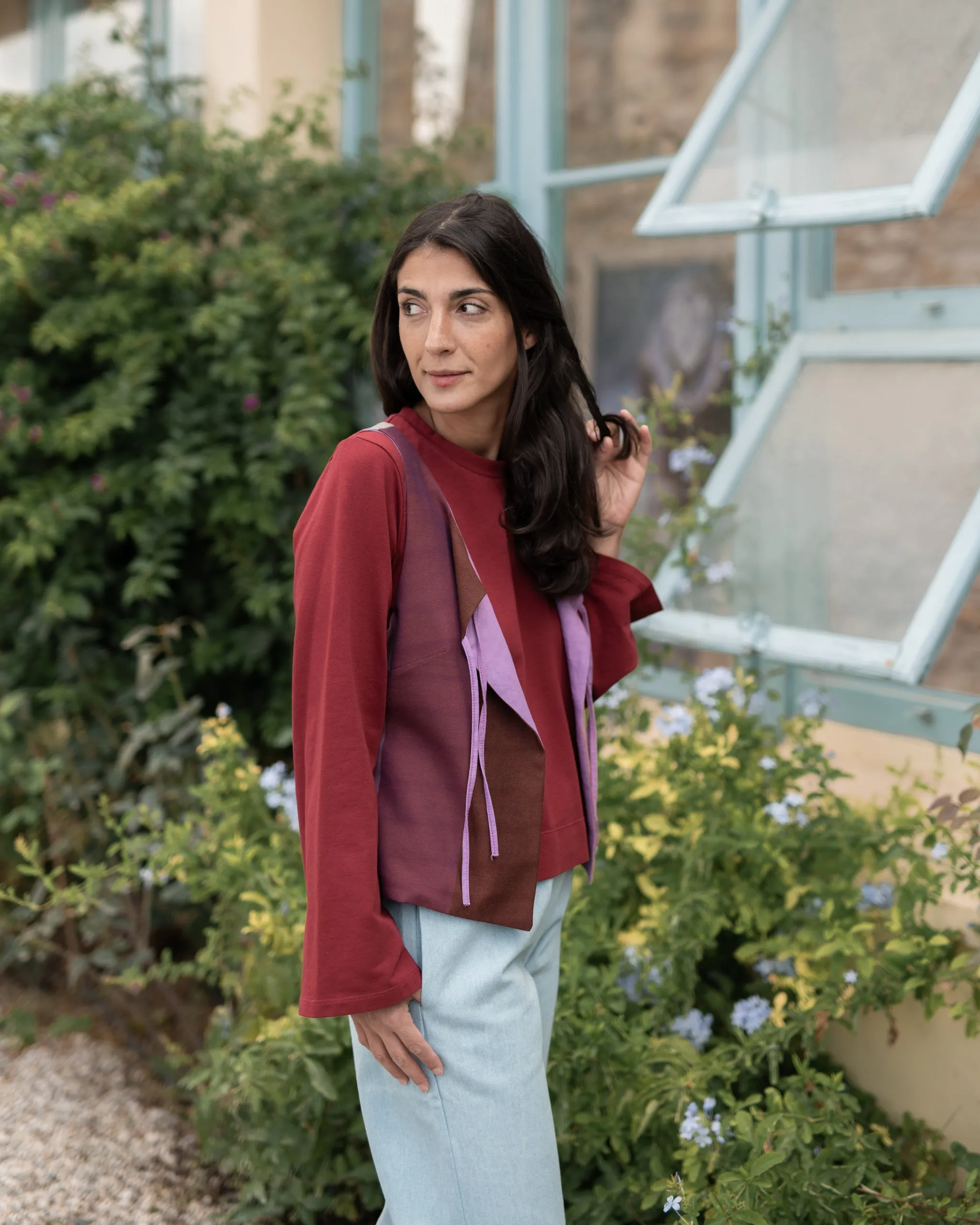 GILET FAZZOLETTO  cotone, lana e lino