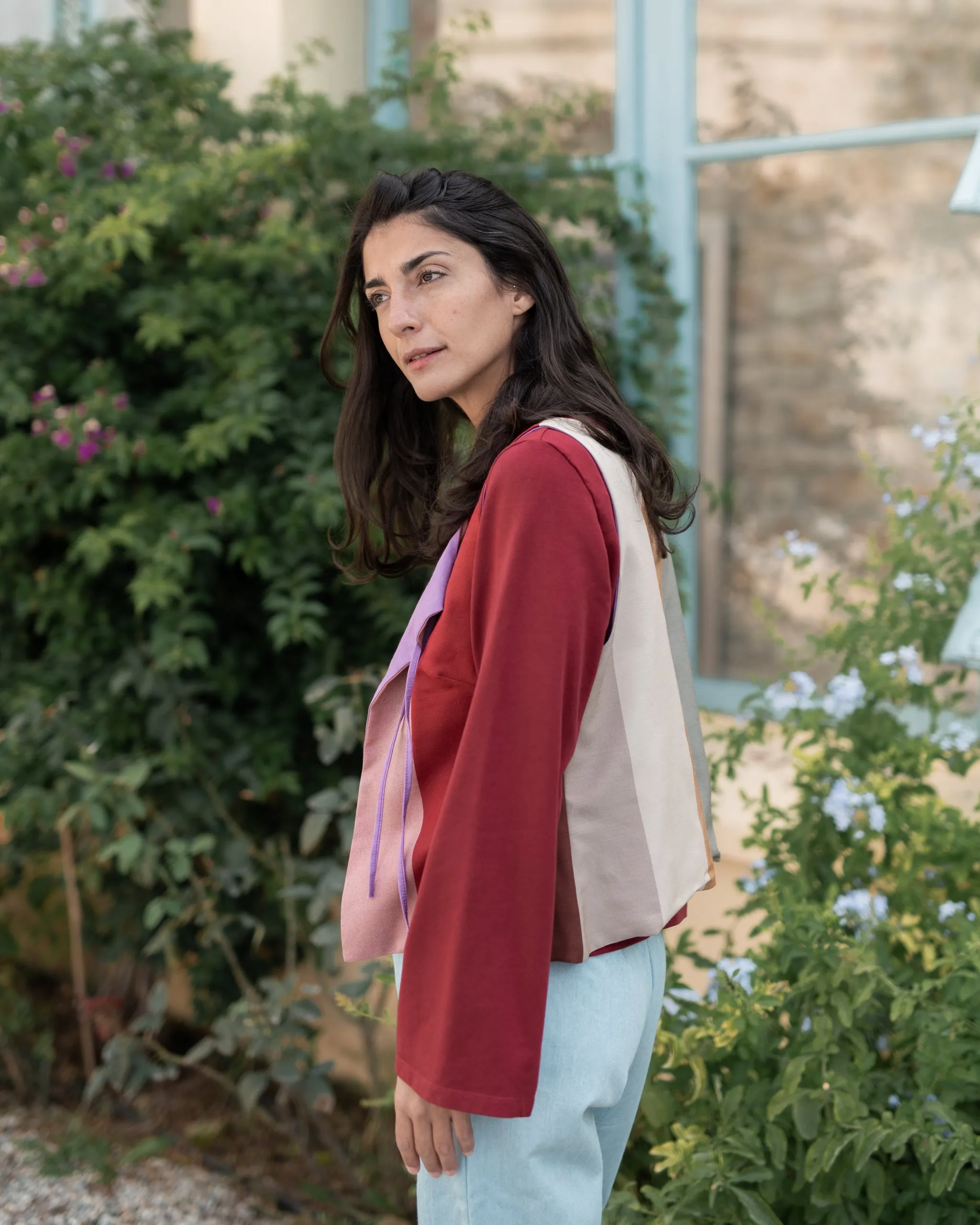 GILET FAZZOLETTO  cotone, lana e lino