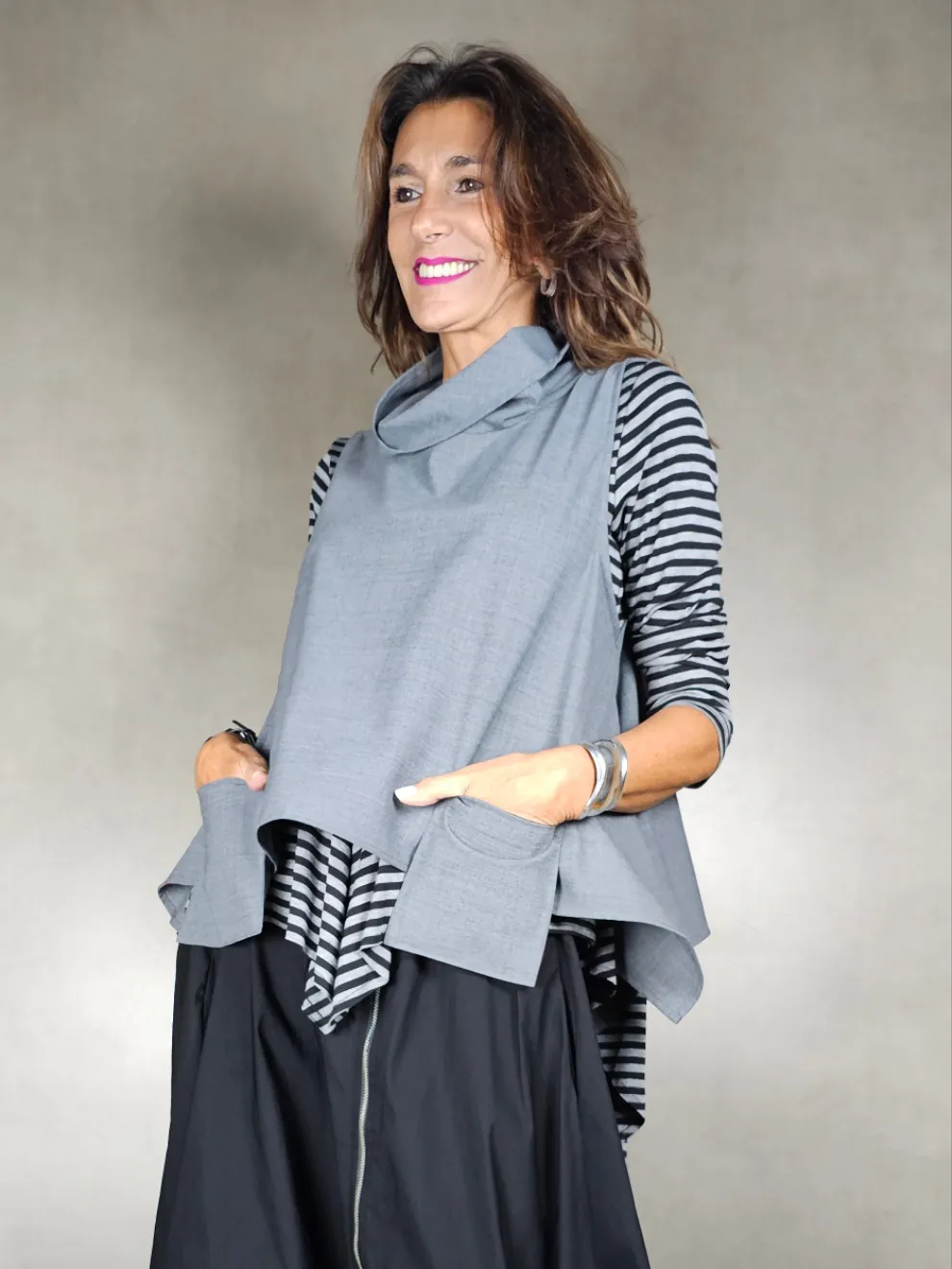 gilet fresco lana tasche a sbalzo 63pl33vi4ea