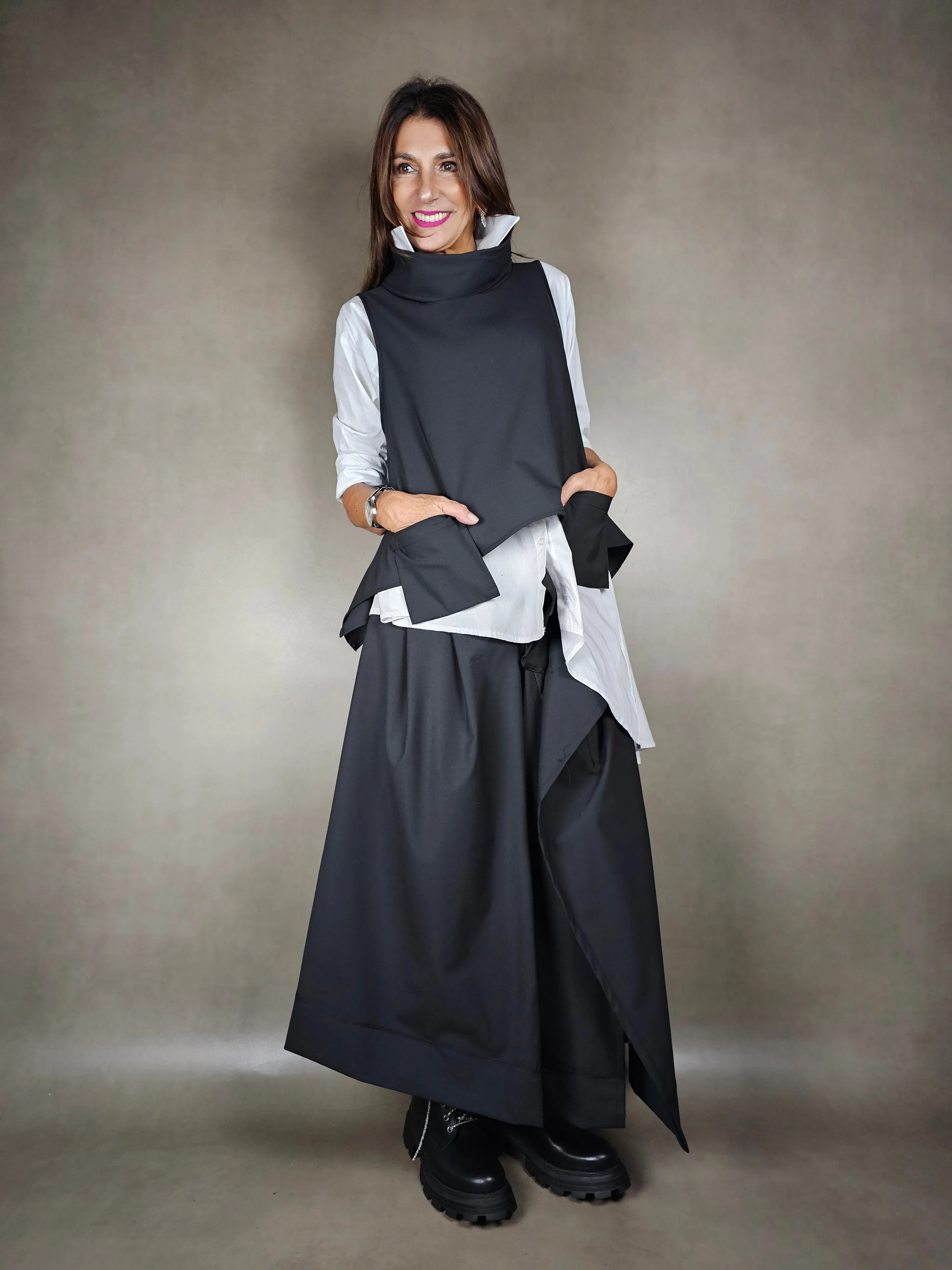 gilet fresco lana tasche a sbalzo 63pl33vi4ea