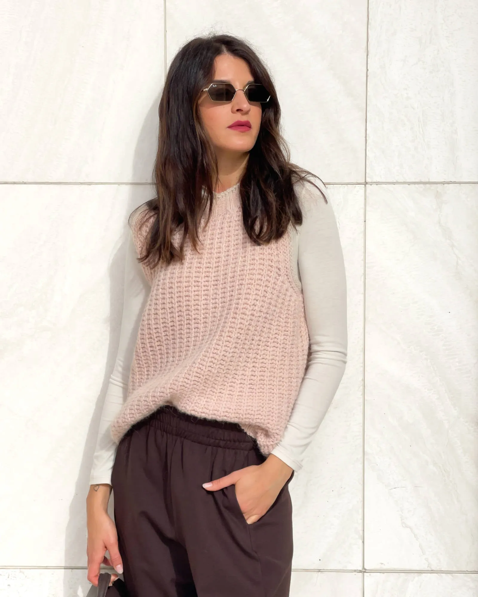 GILET GYOR ROSA SABBIA