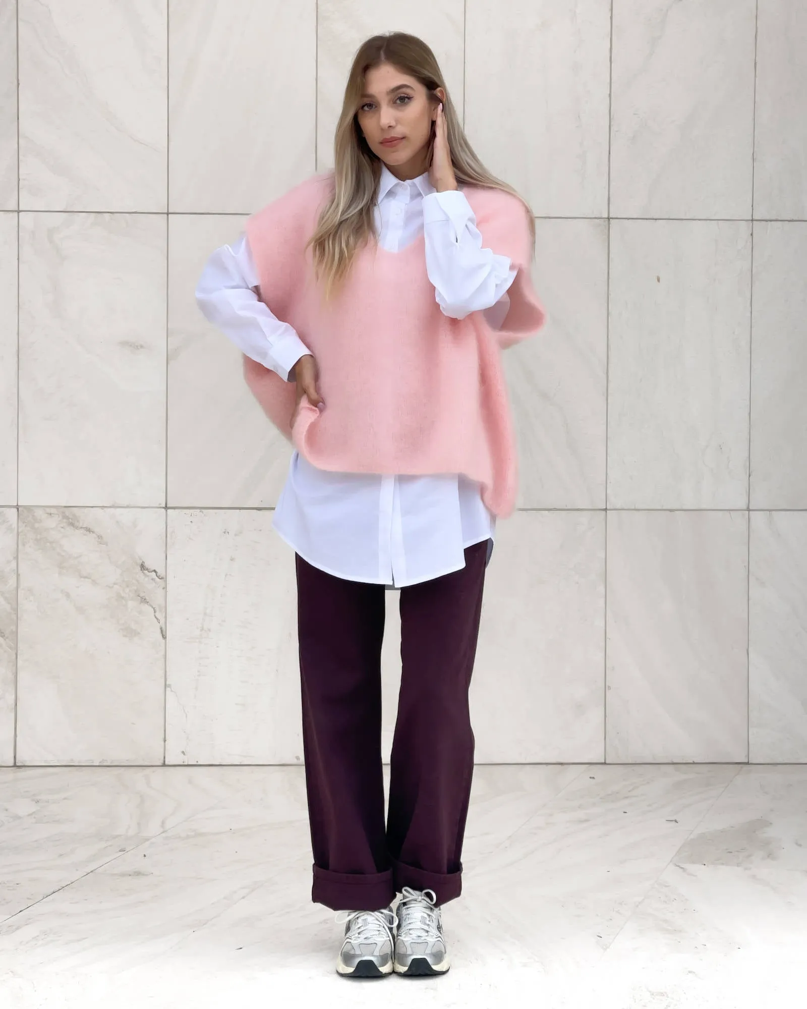 GILET IN KID MOHAIR LEANDRE ROSA