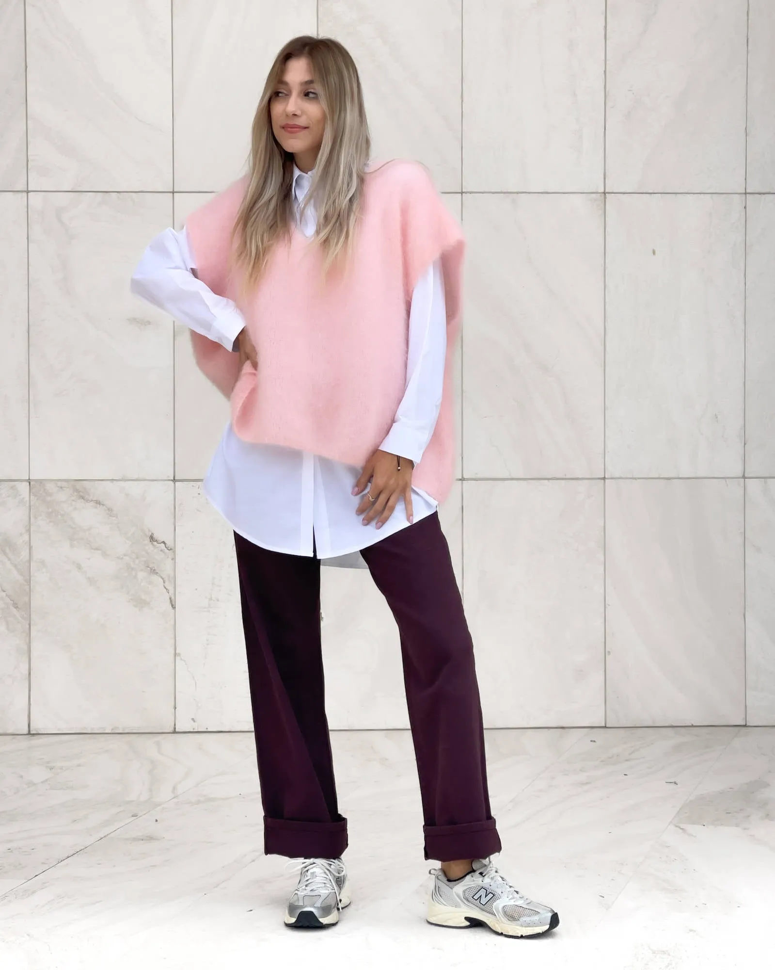 GILET IN KID MOHAIR LEANDRE ROSA