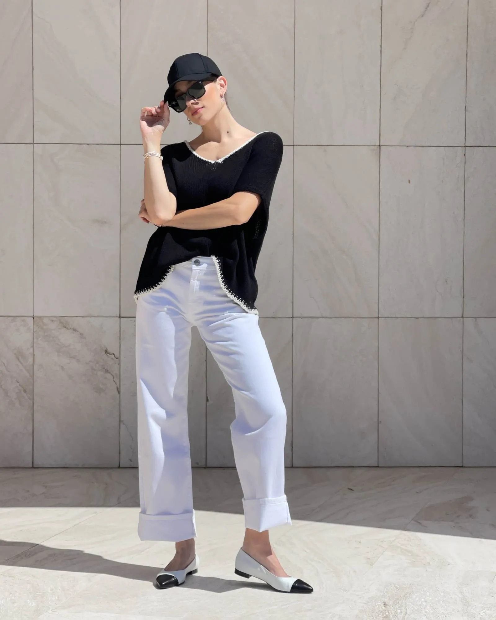 GILET IN MAGLIA SUNDAY NERO PANNA