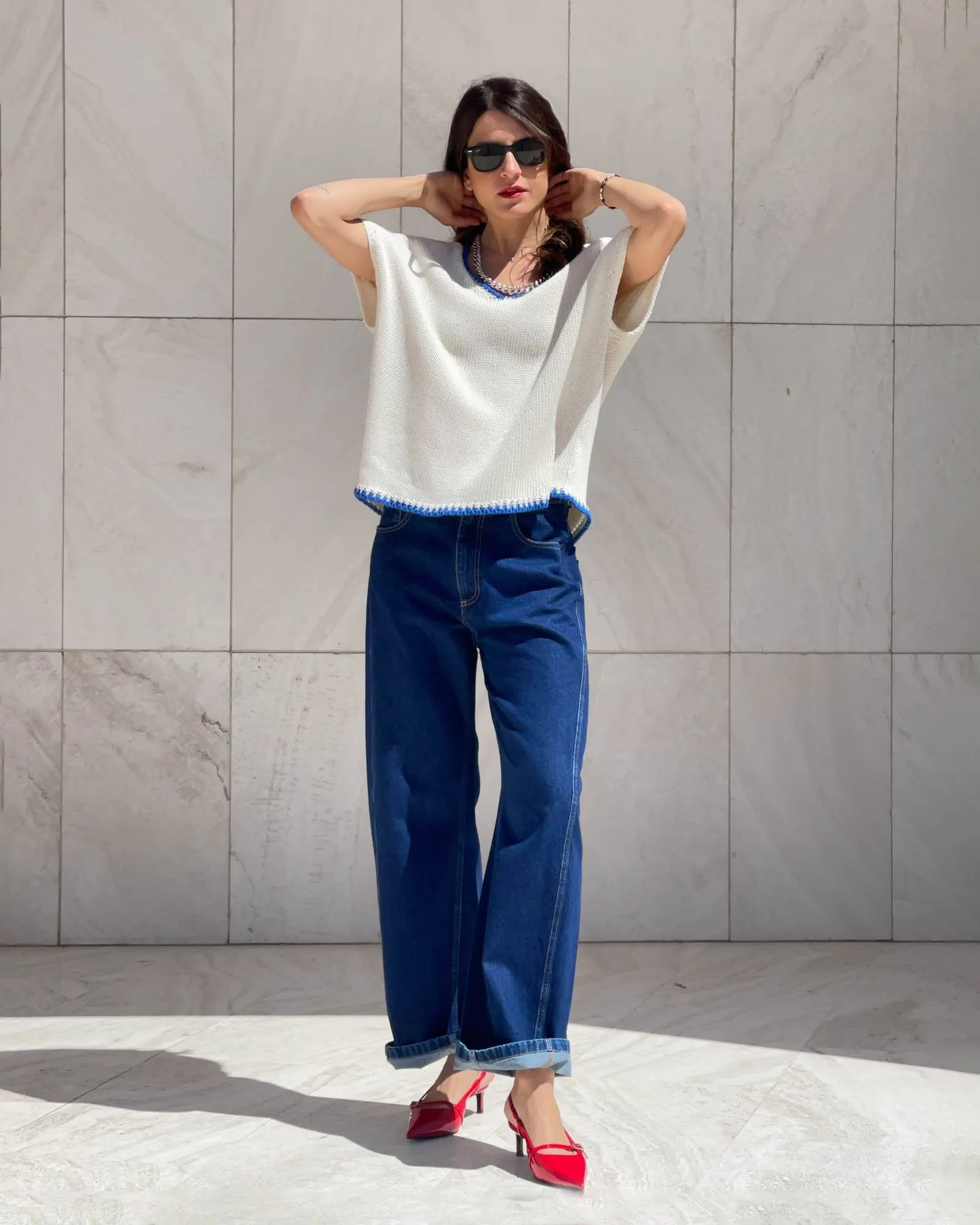 GILET IN MAGLIA SUNDAY PANNA ROYAL