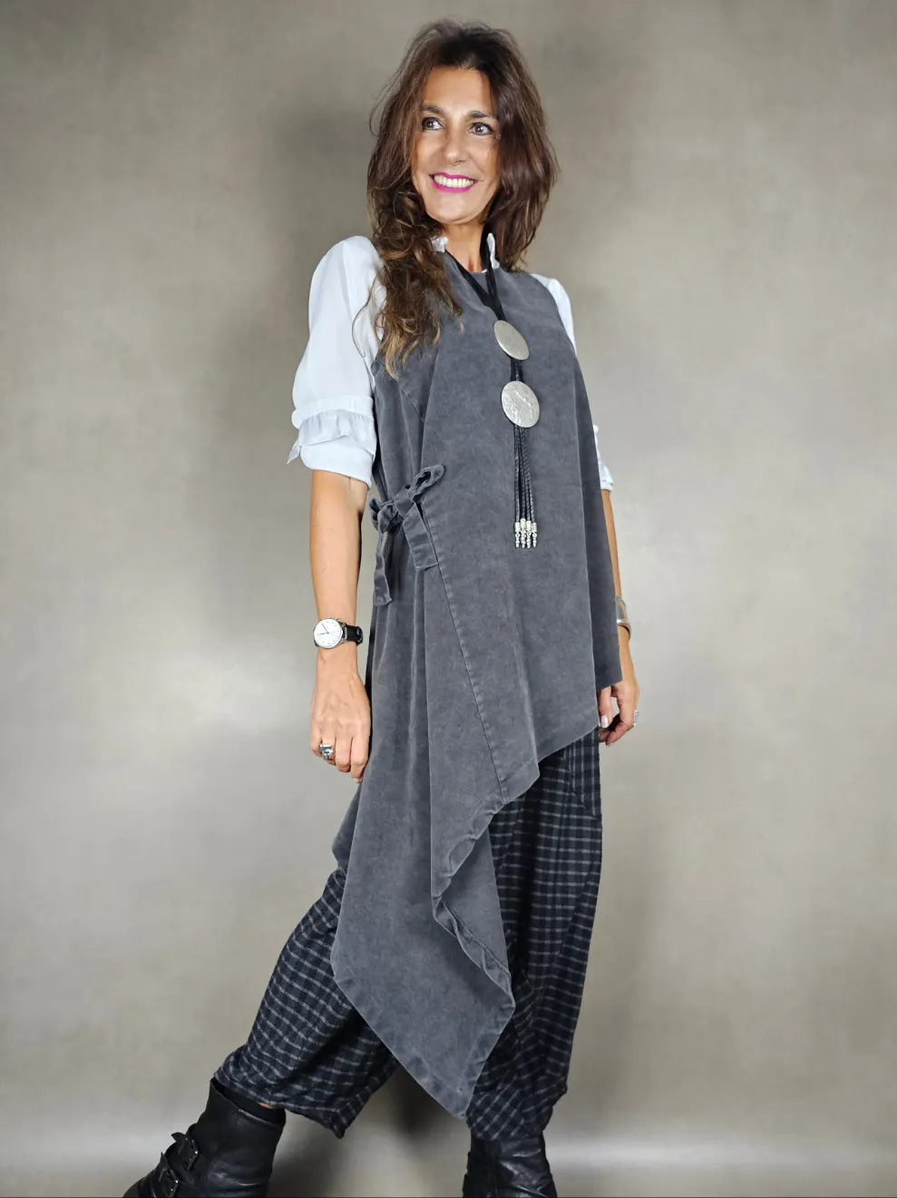 gilet jeans scuro fiocco 98co2ea