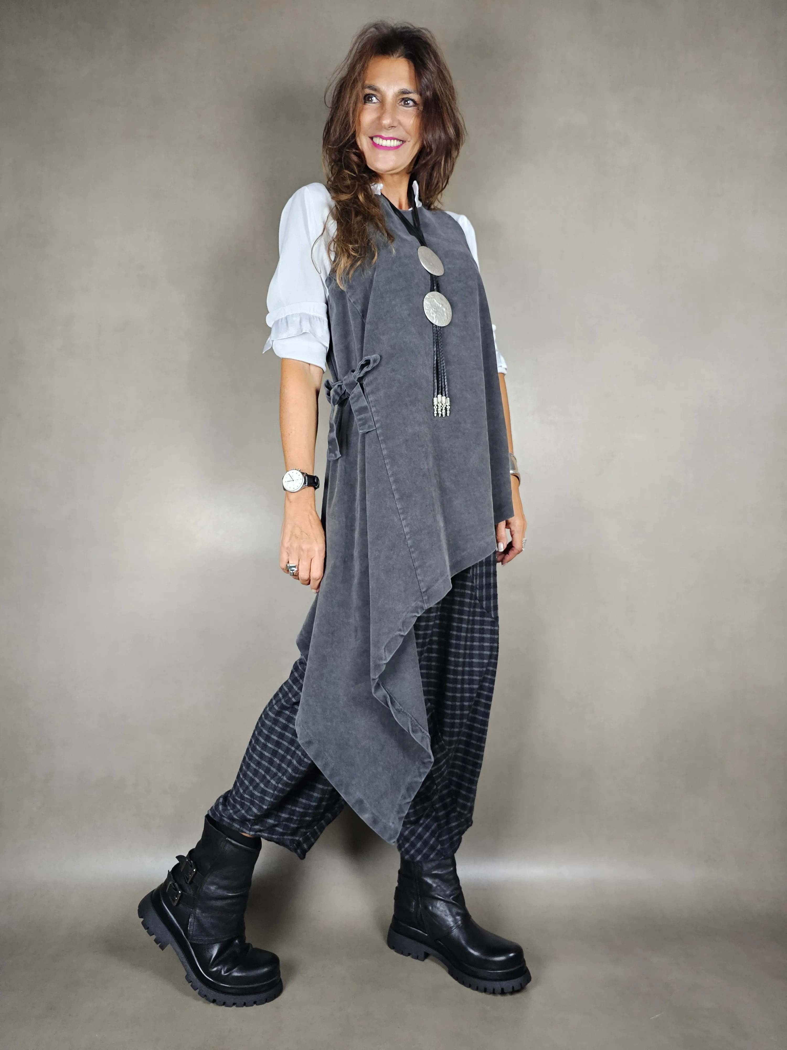 gilet jeans scuro fiocco 98co2ea