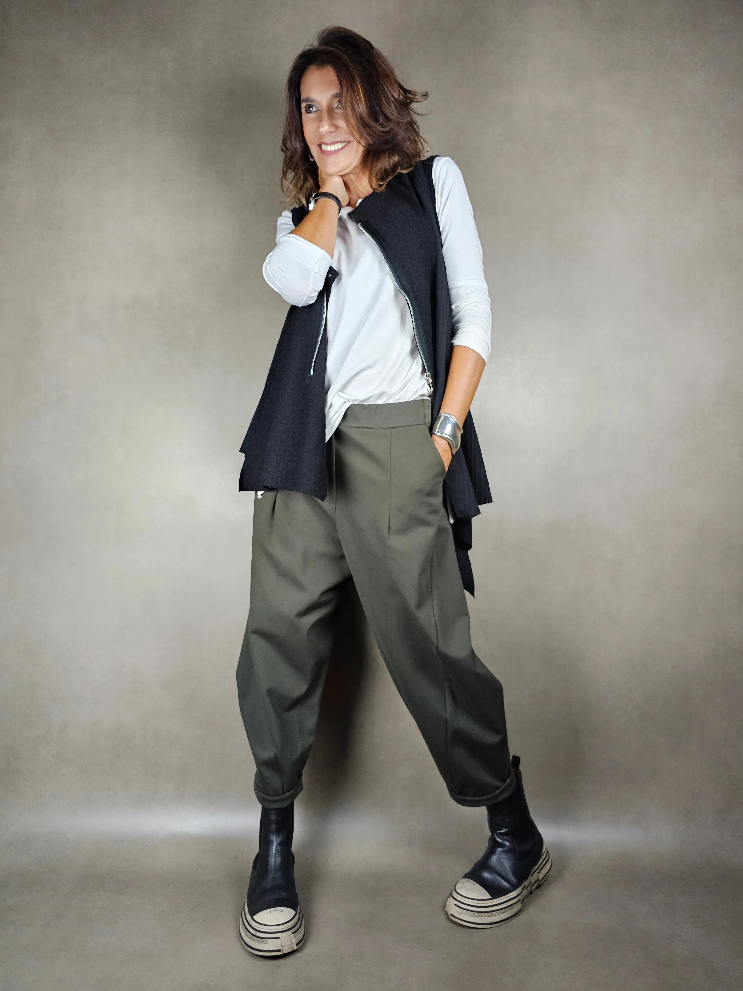 gilet lana cerniera 100wv