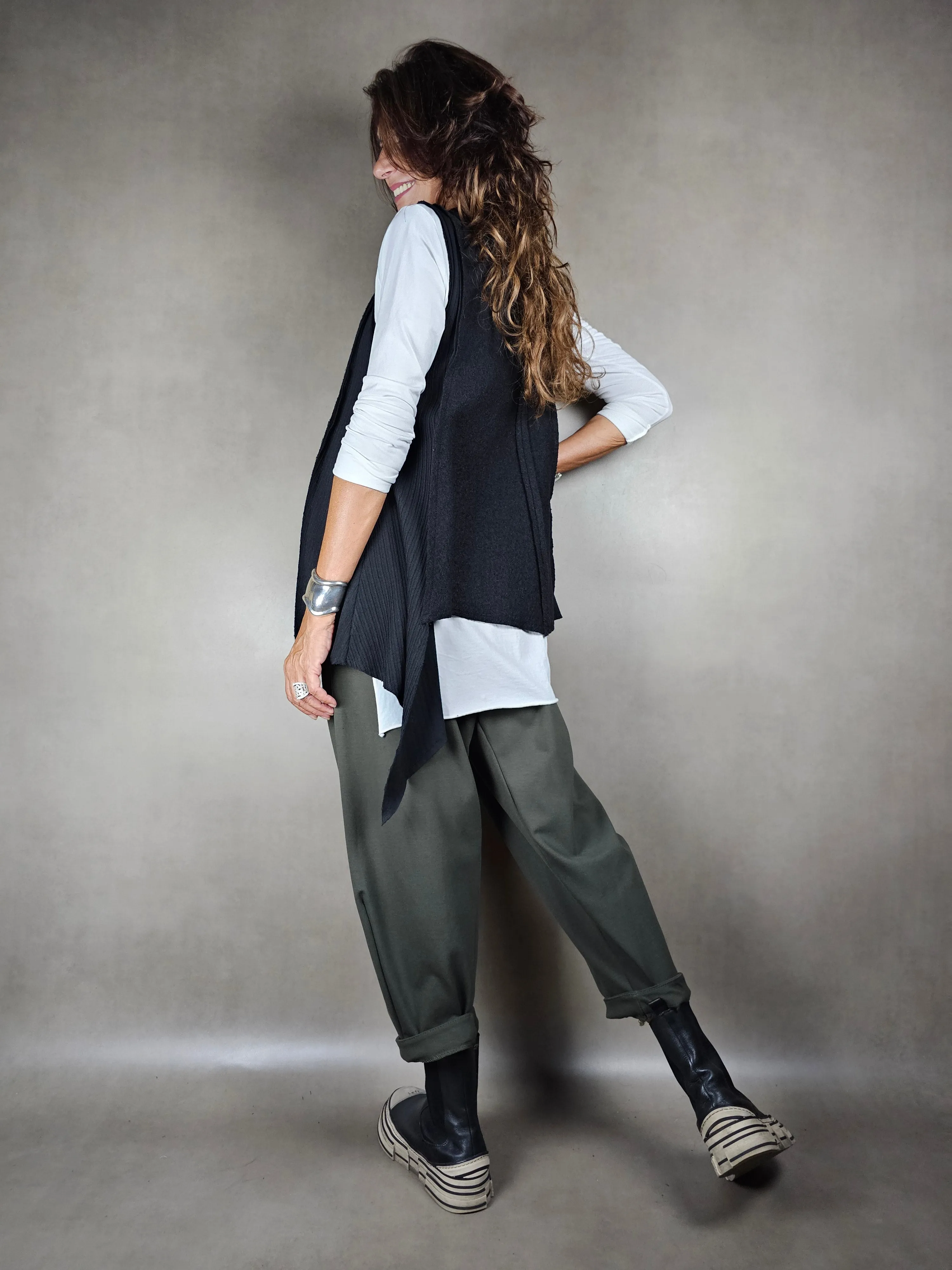 gilet lana cerniera 100wv