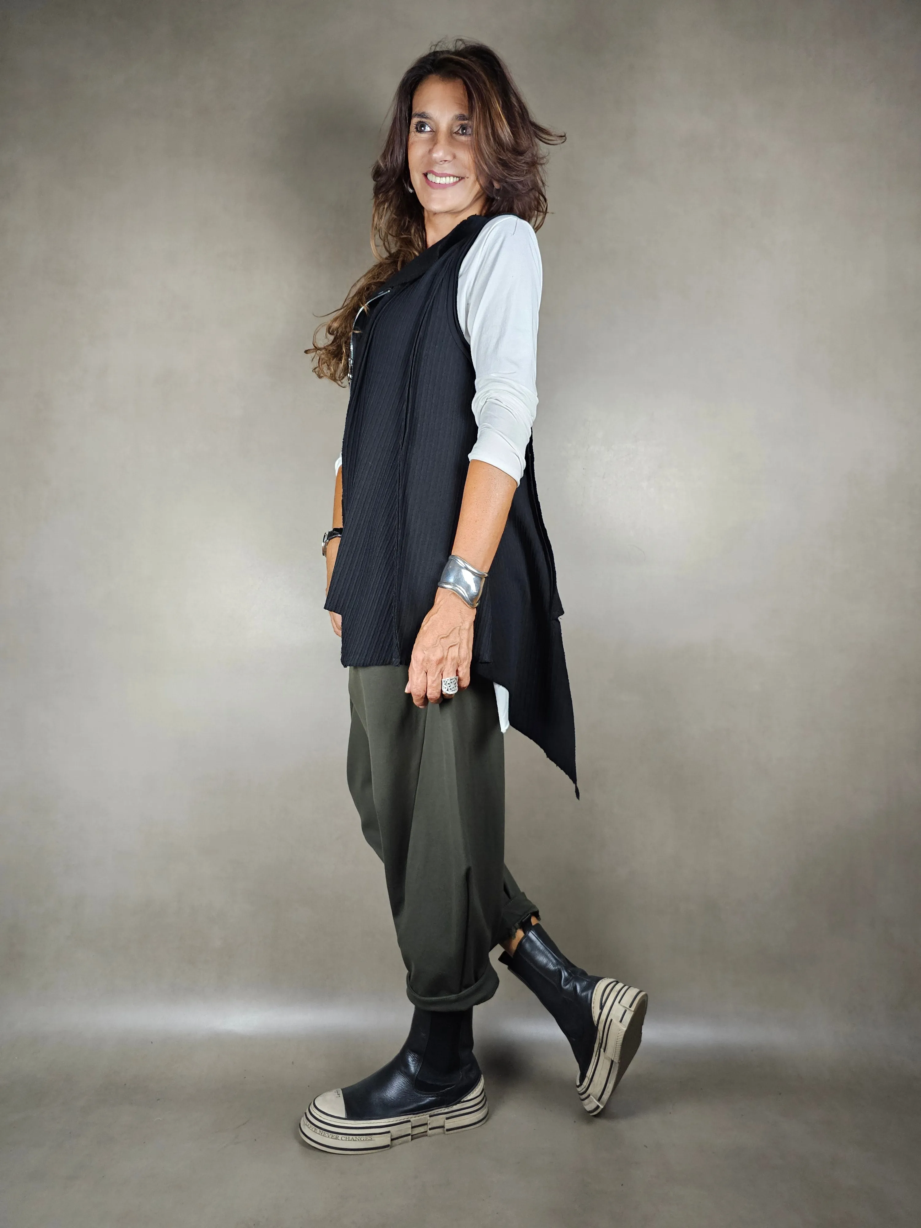 gilet lana cerniera 100wv