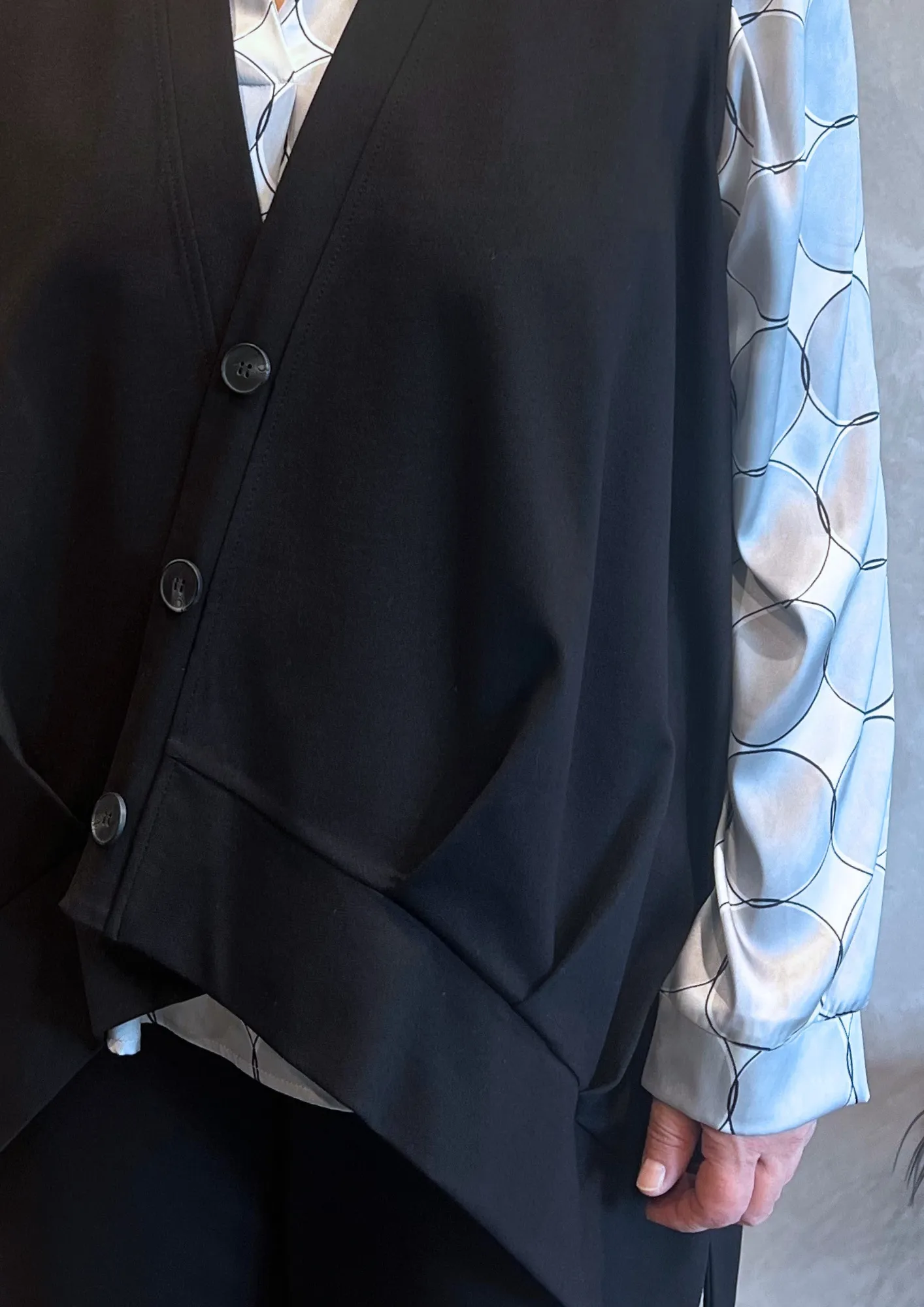 Gilet over asimmetrico Punto Milano