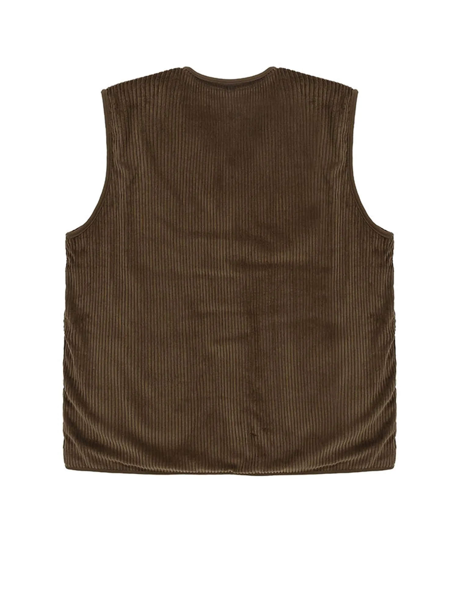 Gilet reversibile in pile di velluto a coste
