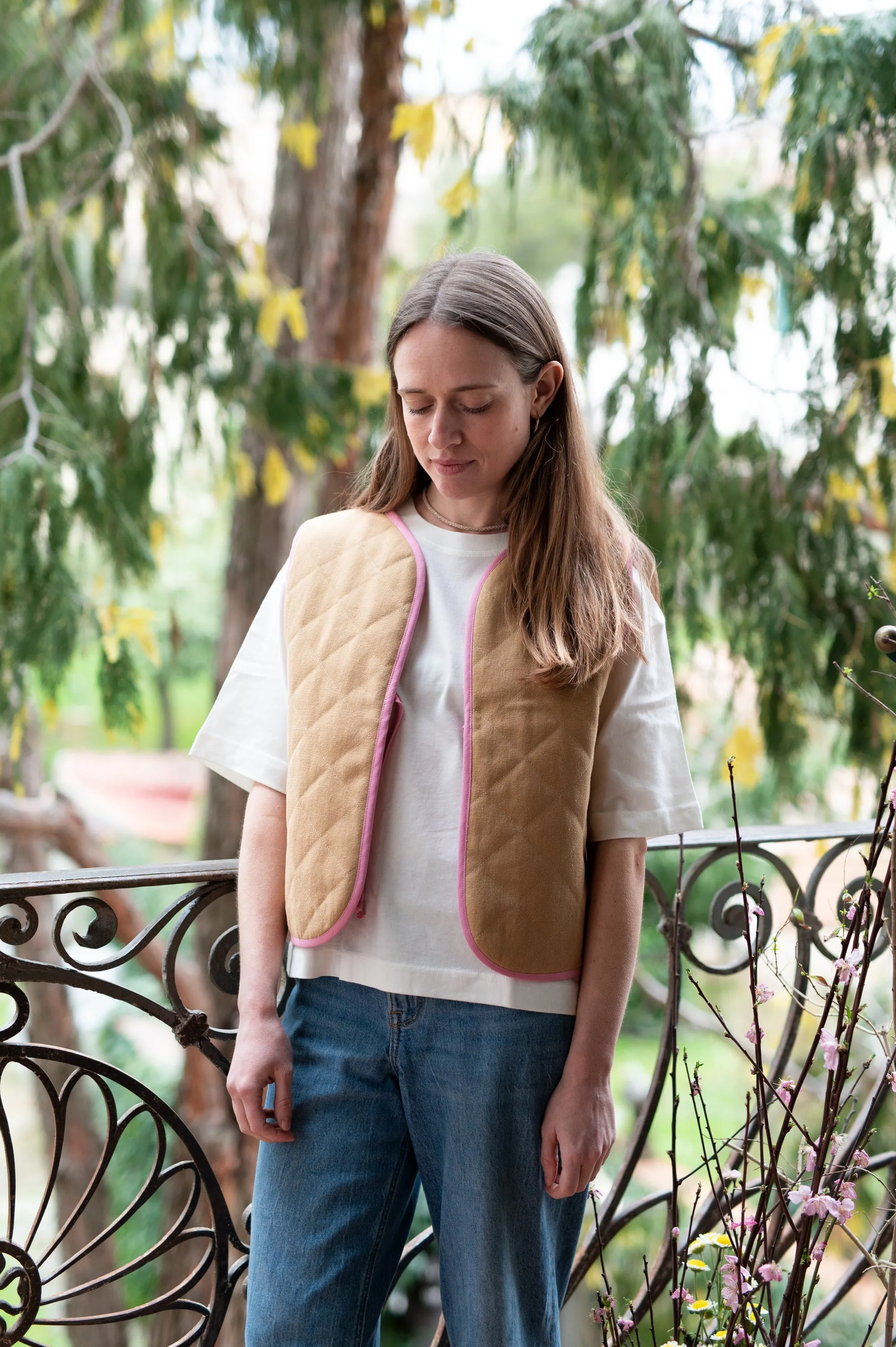 GILET reversibile  trapuntato di cotone