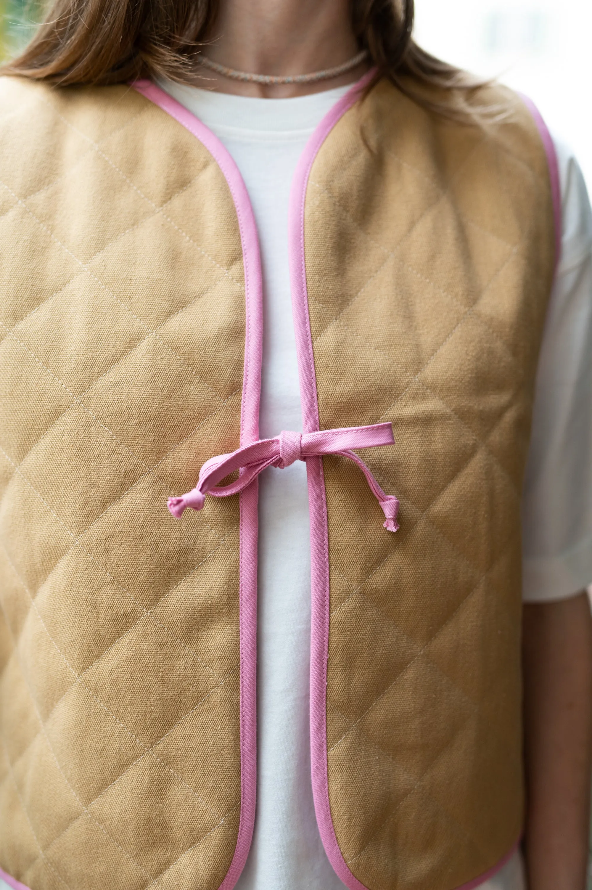 GILET reversibile  trapuntato di cotone