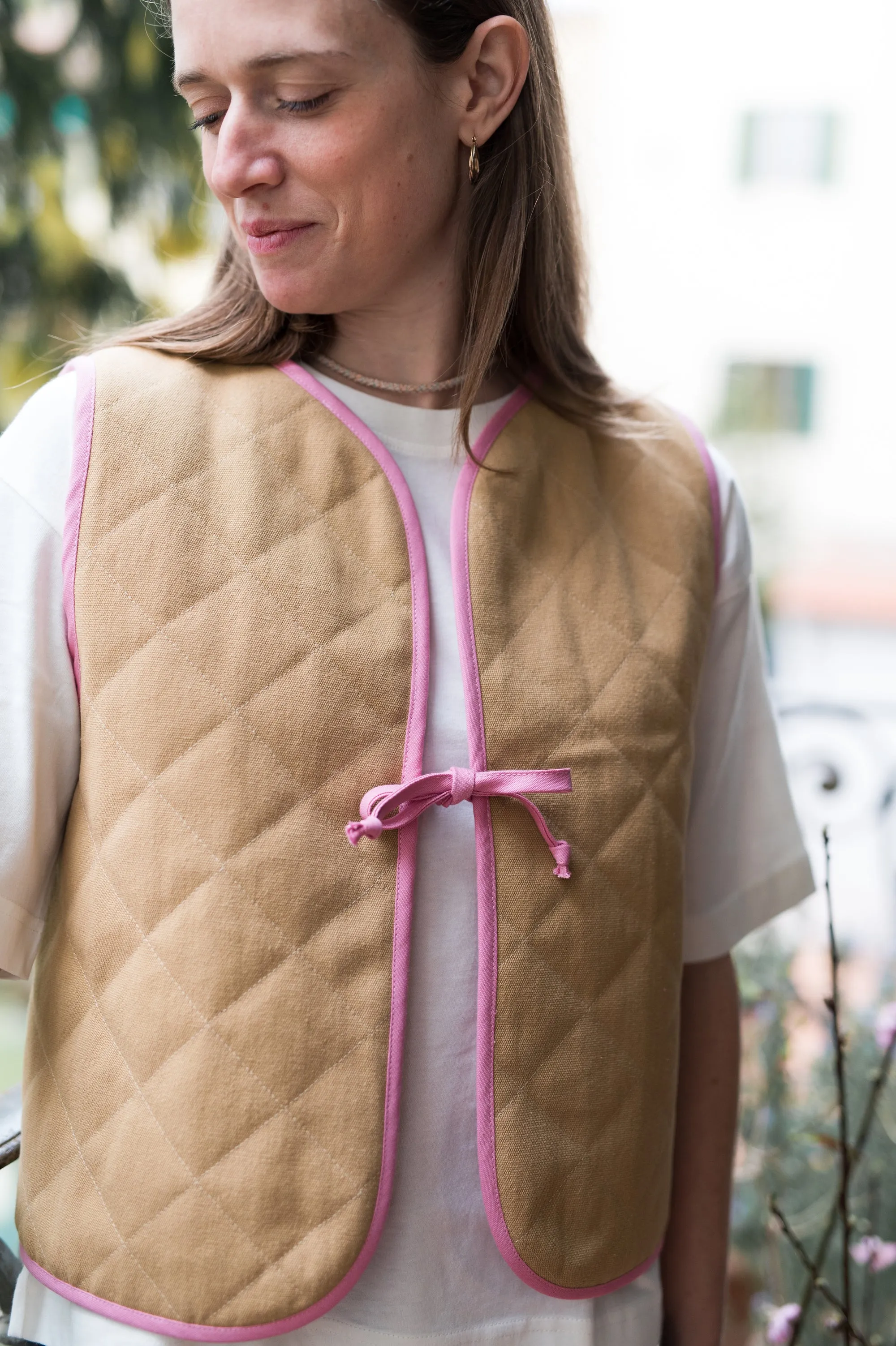 GILET reversibile  trapuntato di cotone
