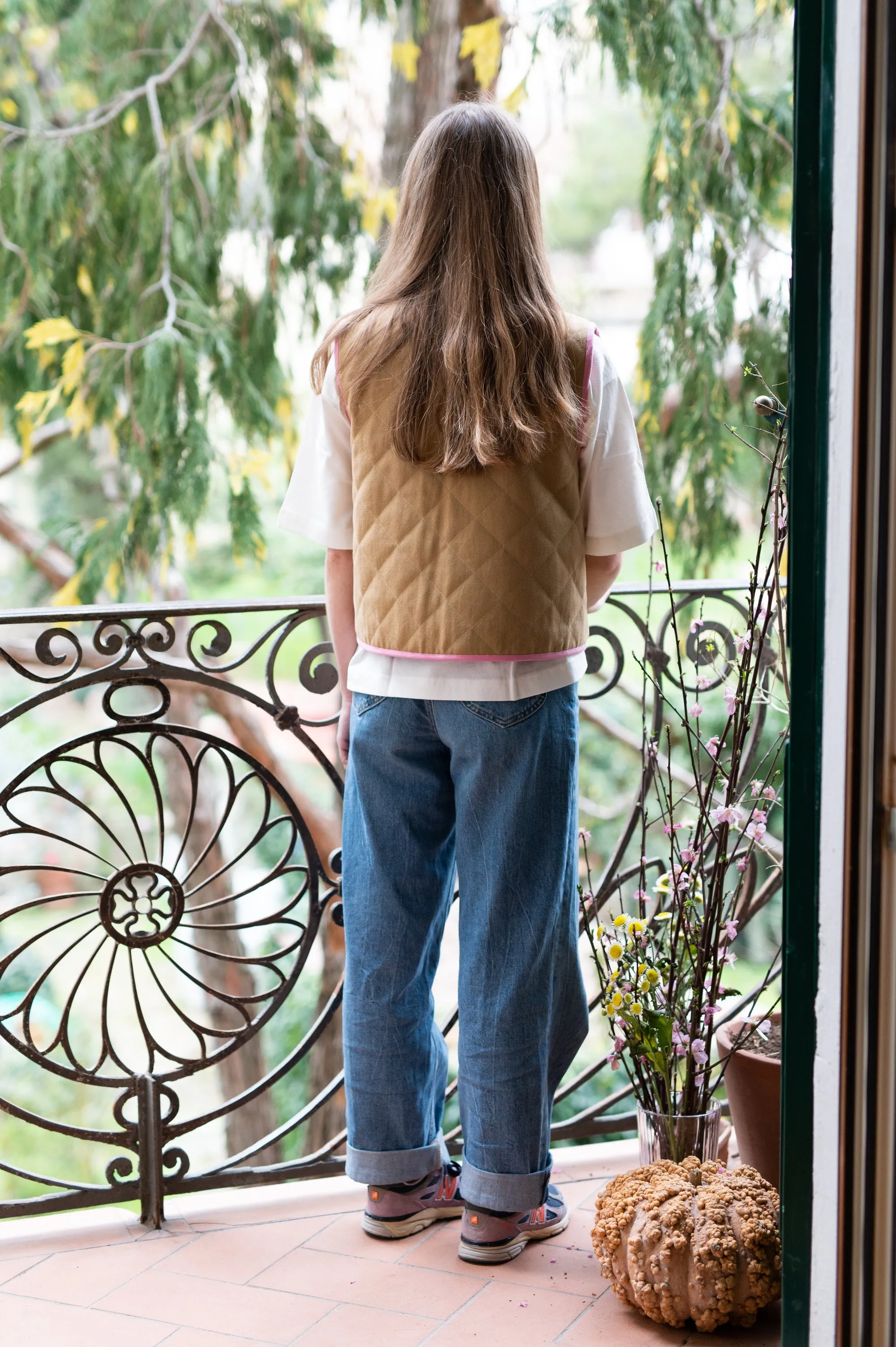 GILET reversibile  trapuntato di cotone
