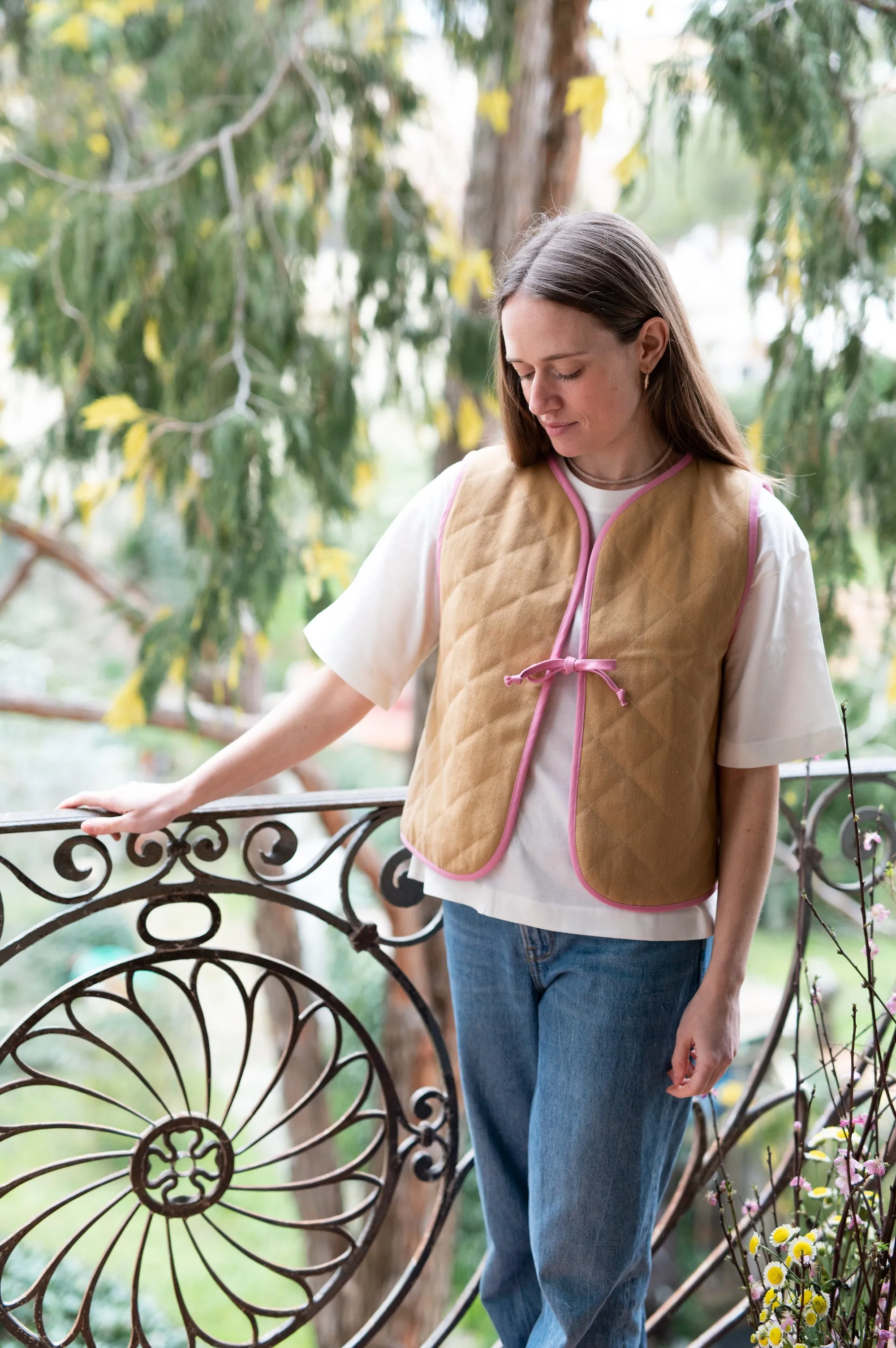 GILET reversibile  trapuntato di cotone