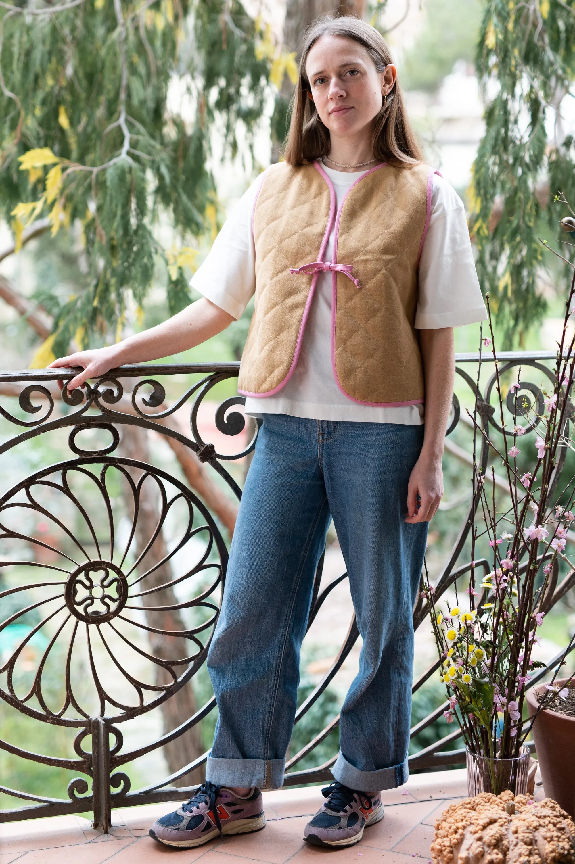 GILET reversibile  trapuntato di cotone