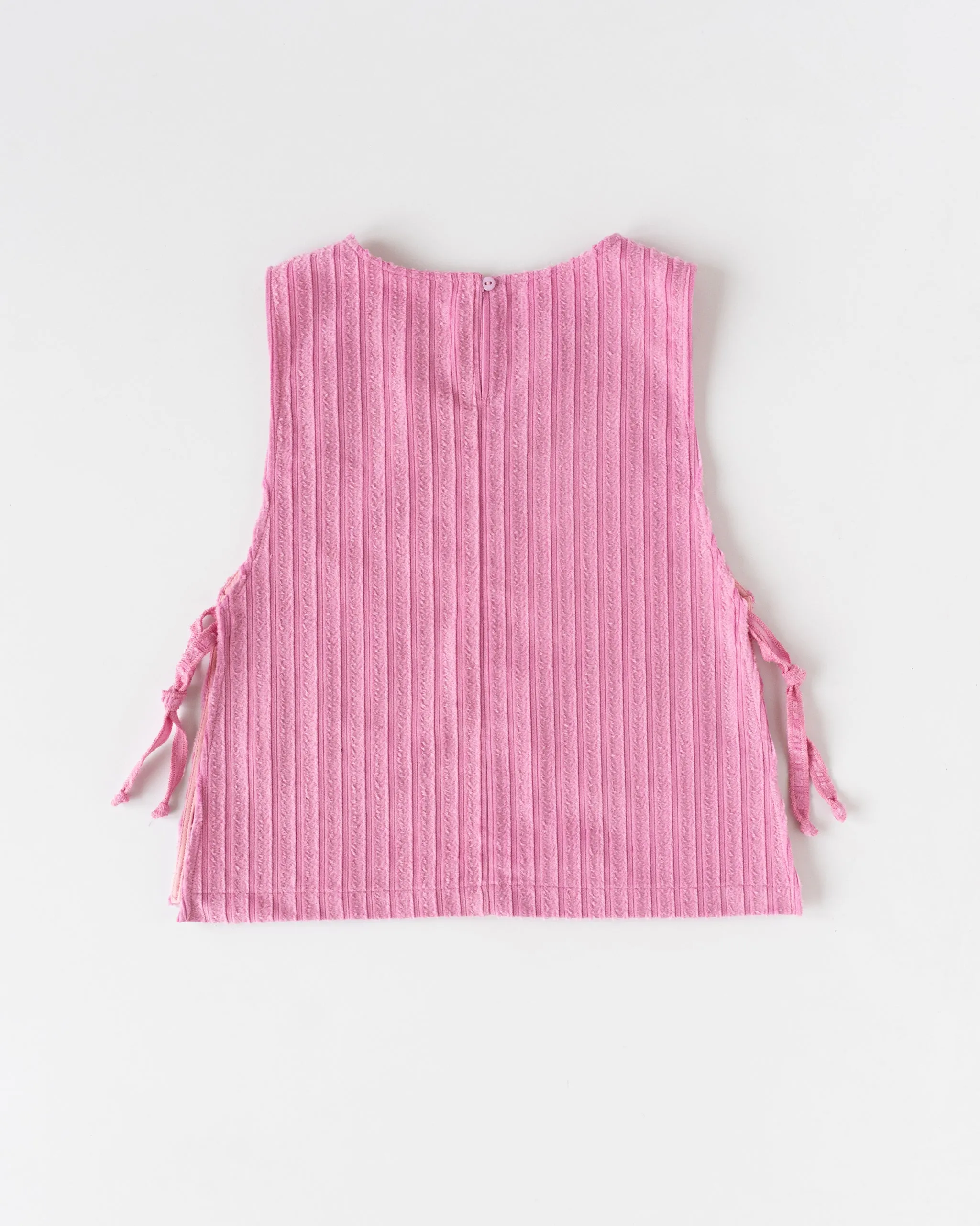 GILET velluto di cotone rosa