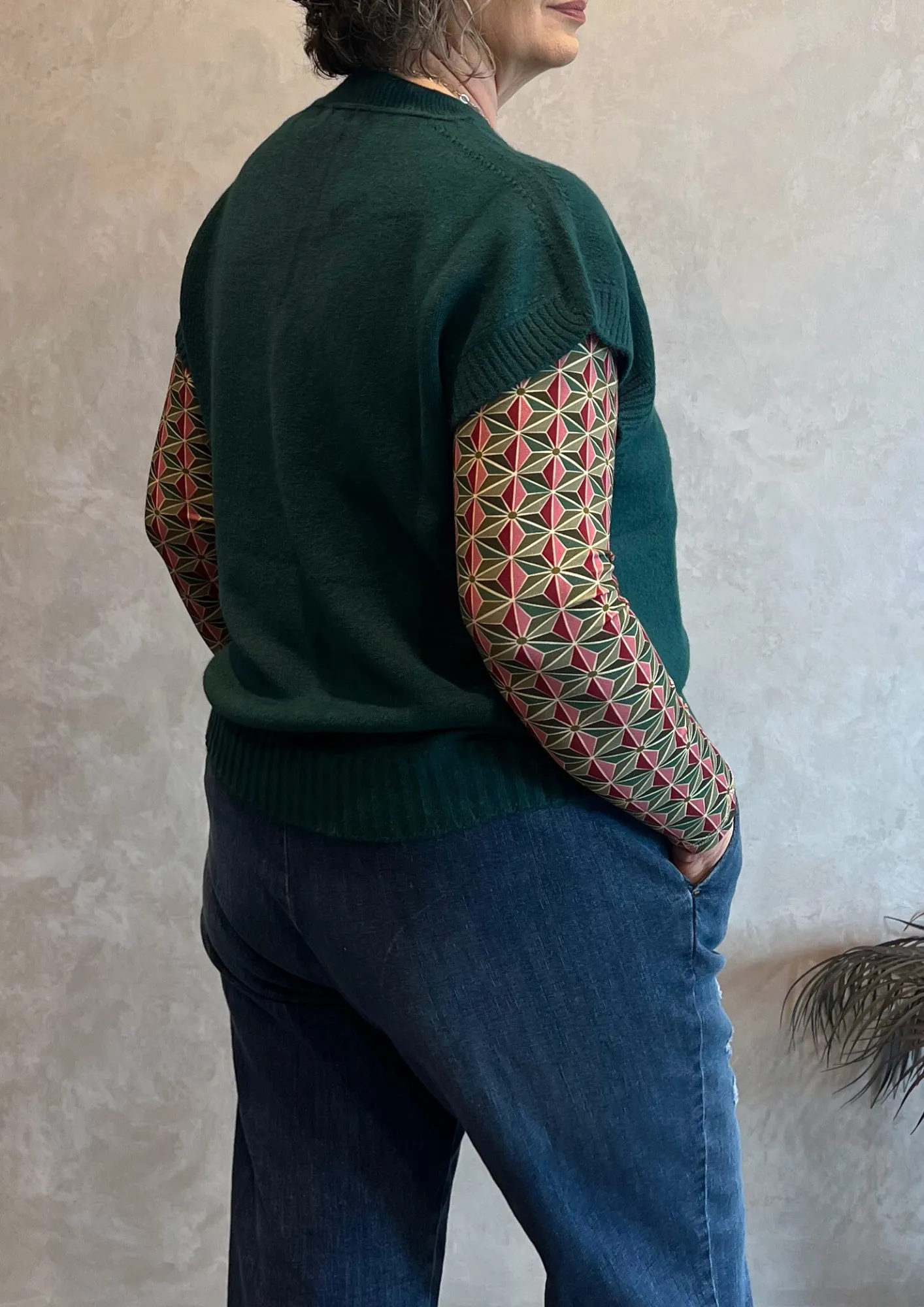 Gilet viscosa Dolby con scollo a V