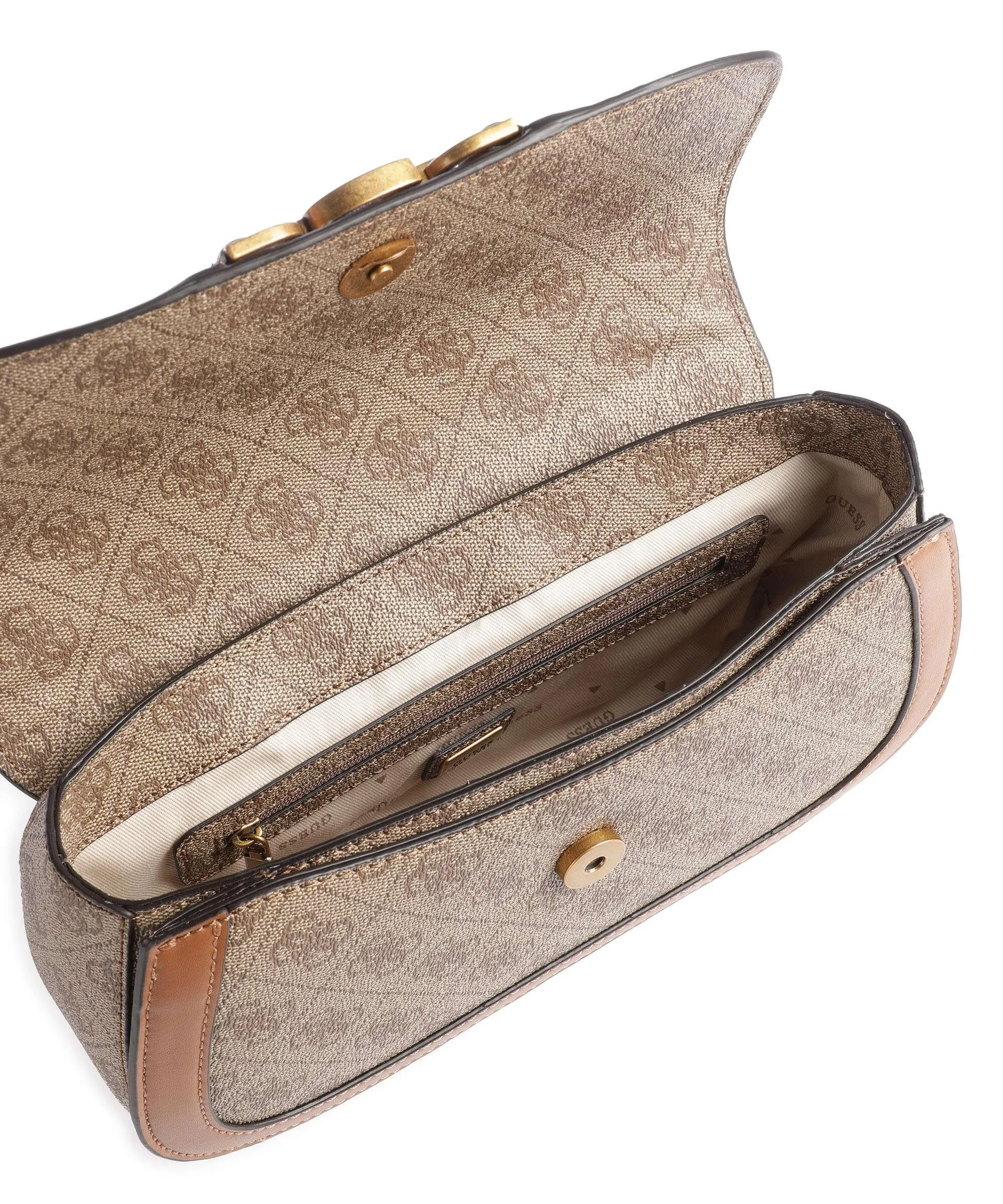  Guess Dagan Borsa a tracolla pelle sintetica marrone chiaro  