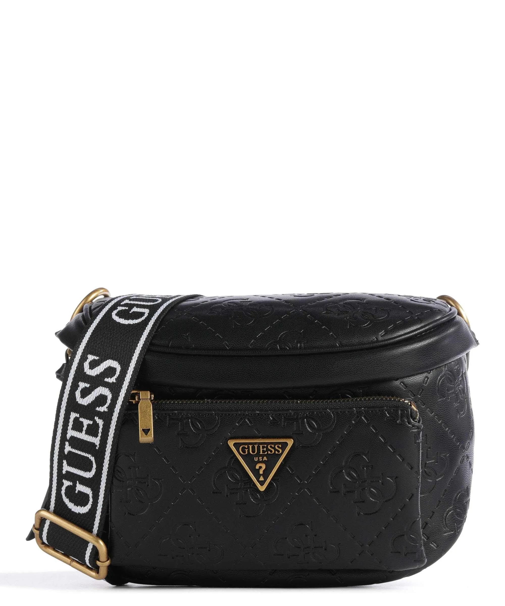  Guess Power Play Borsa sling pelle sintetica nero  