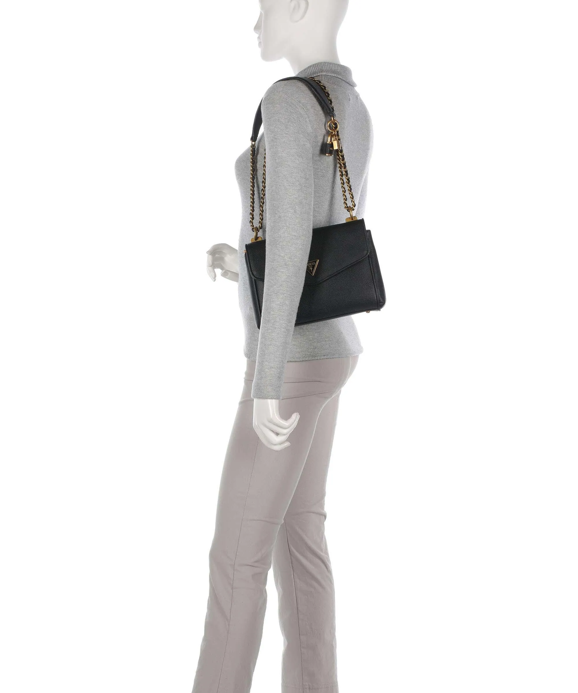  Guess Shemara Borsa a spalla pelle sintetica nero  